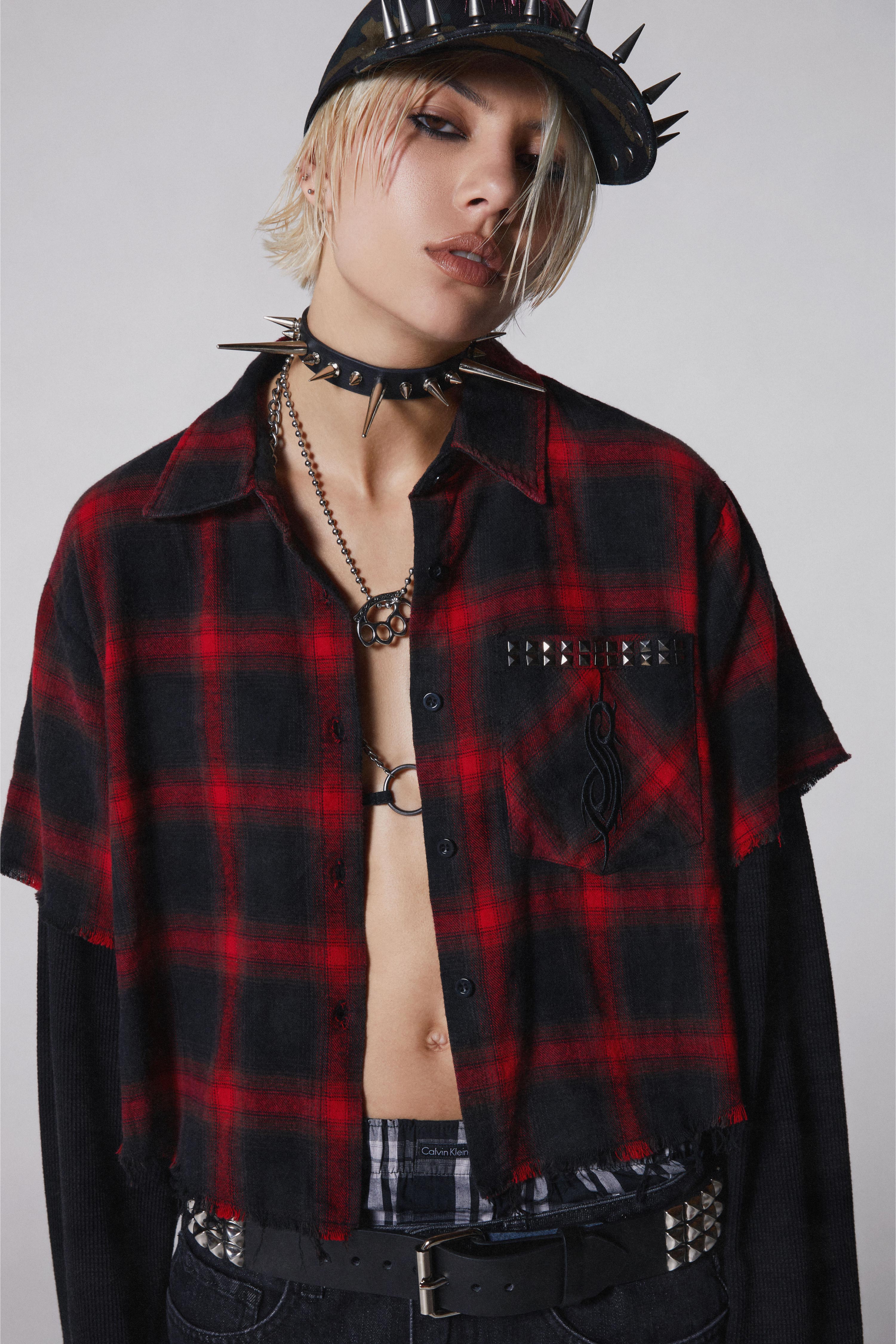 Alternative view of The Nameless Cropped Flannel Top