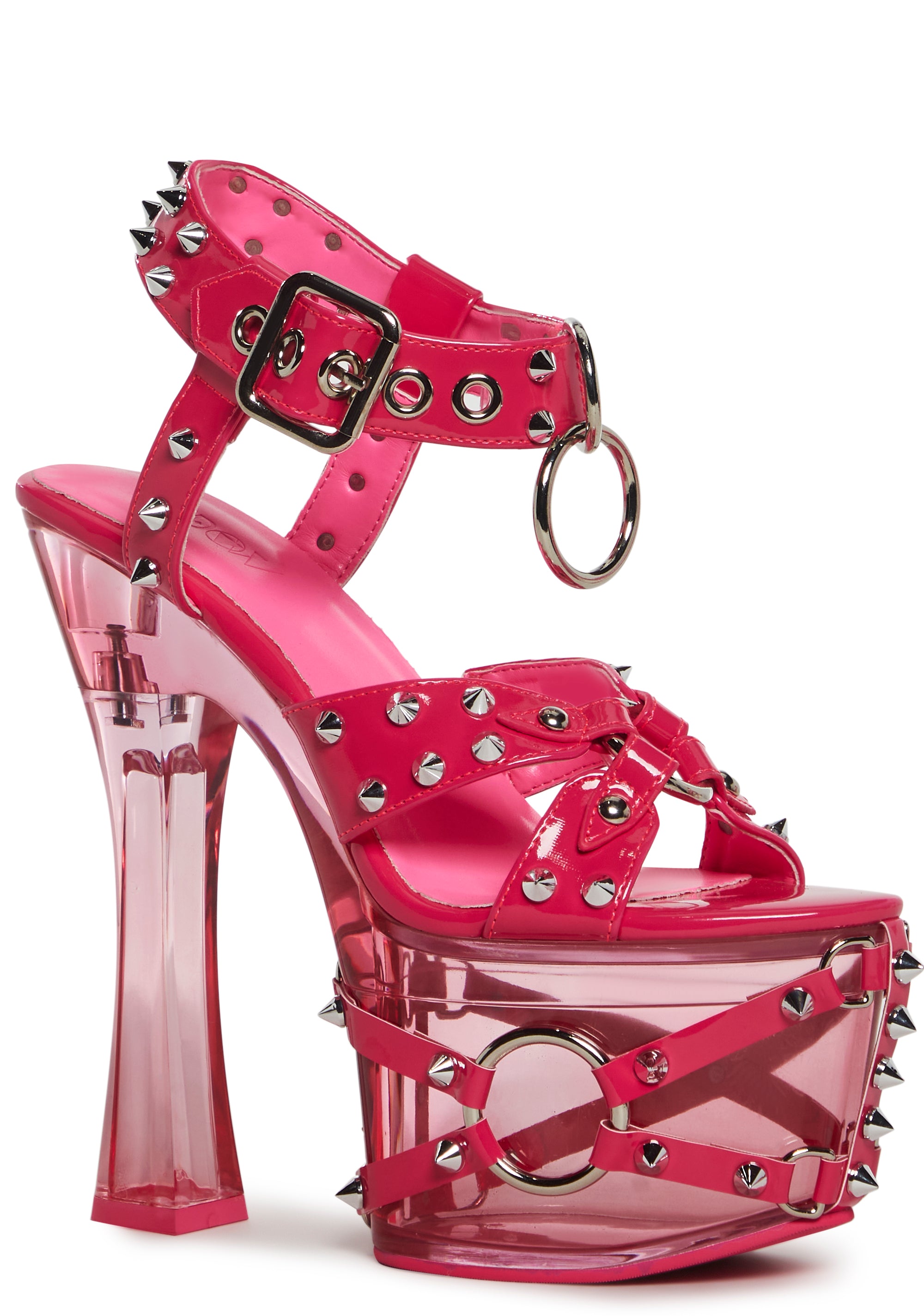 Alternative view of Twisted Darkness Platform Heels - Pink