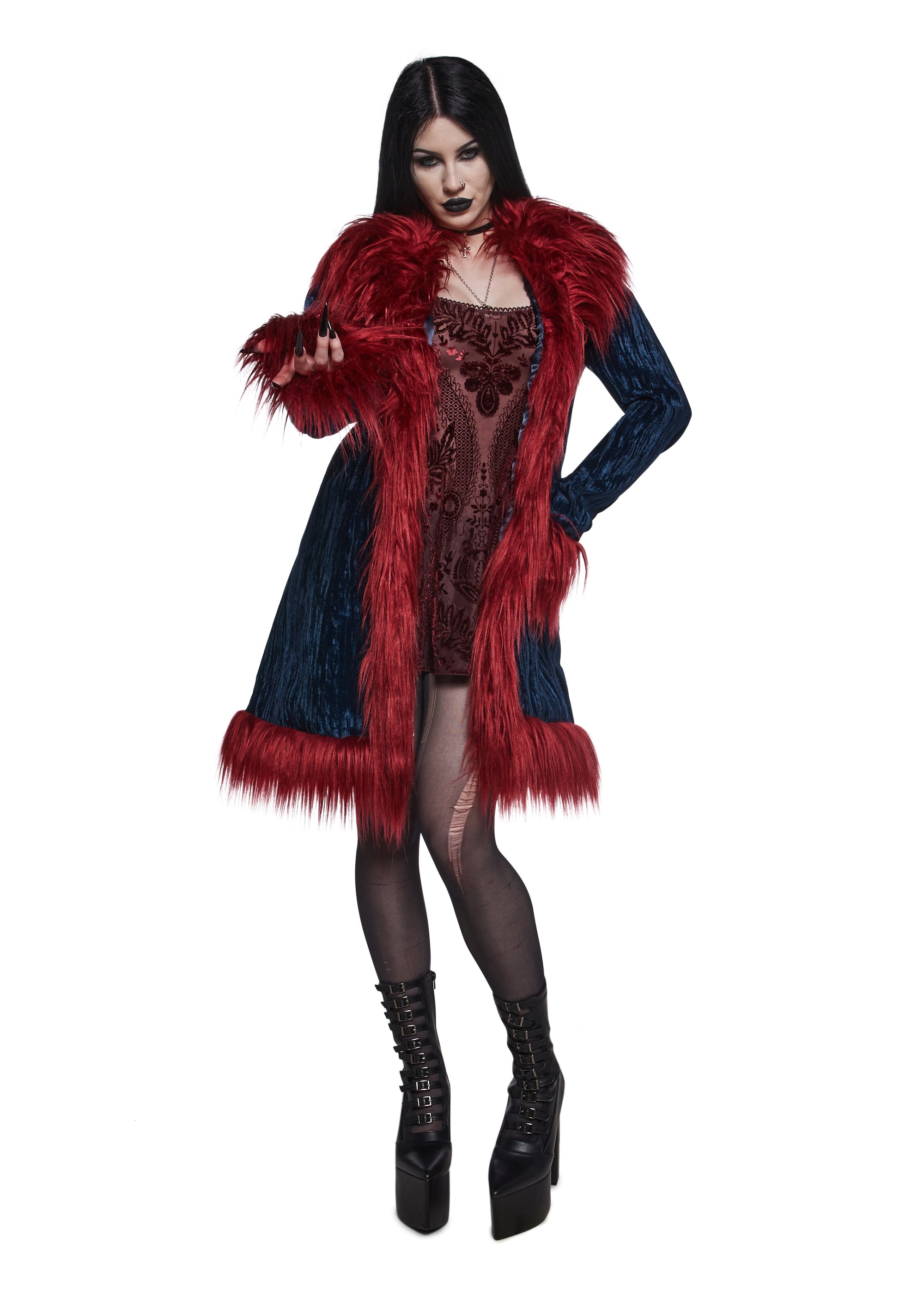Alternative view of Art Magic Velvet Coat - Blue