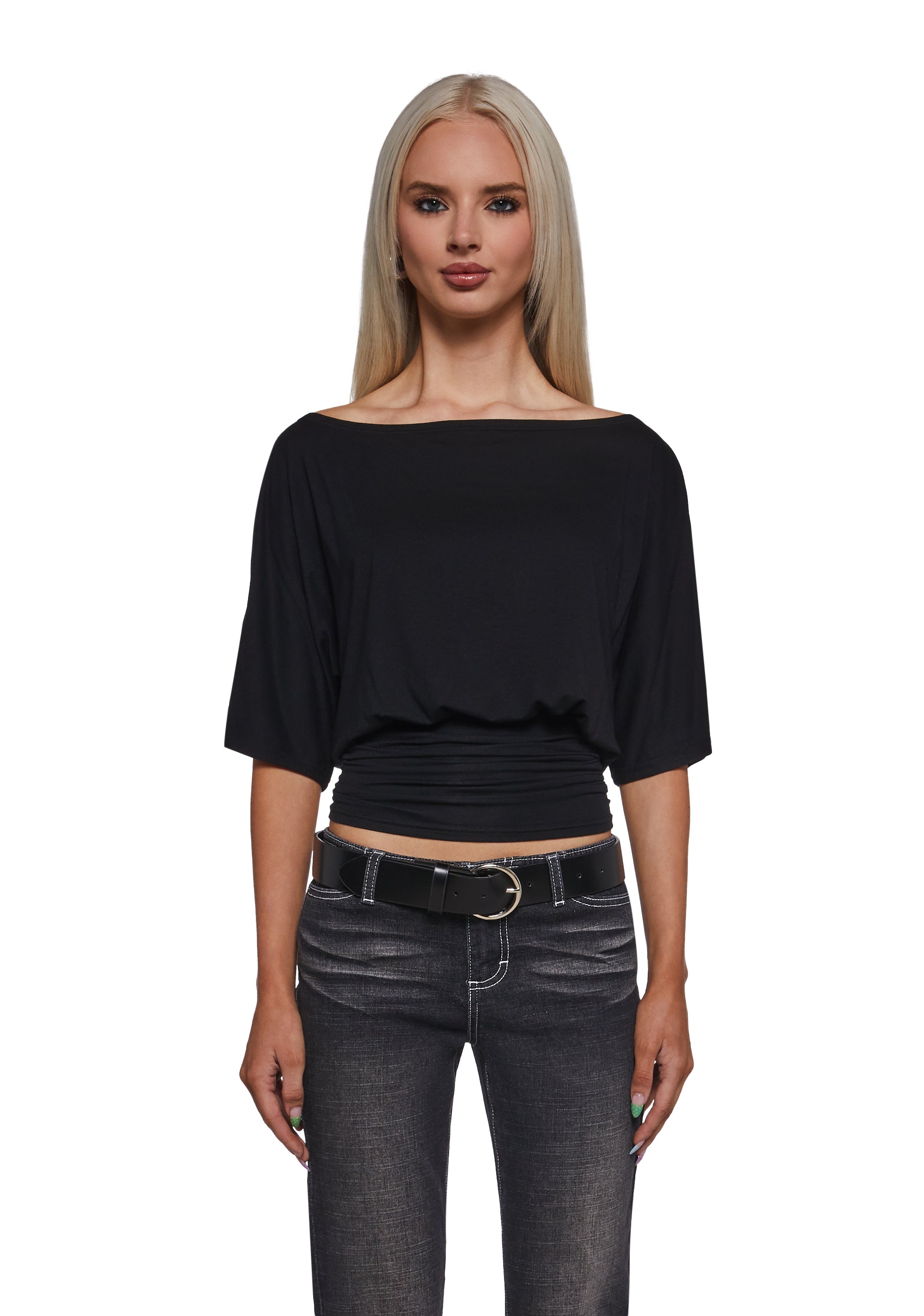 Charm Behavior Wrap Top - Black