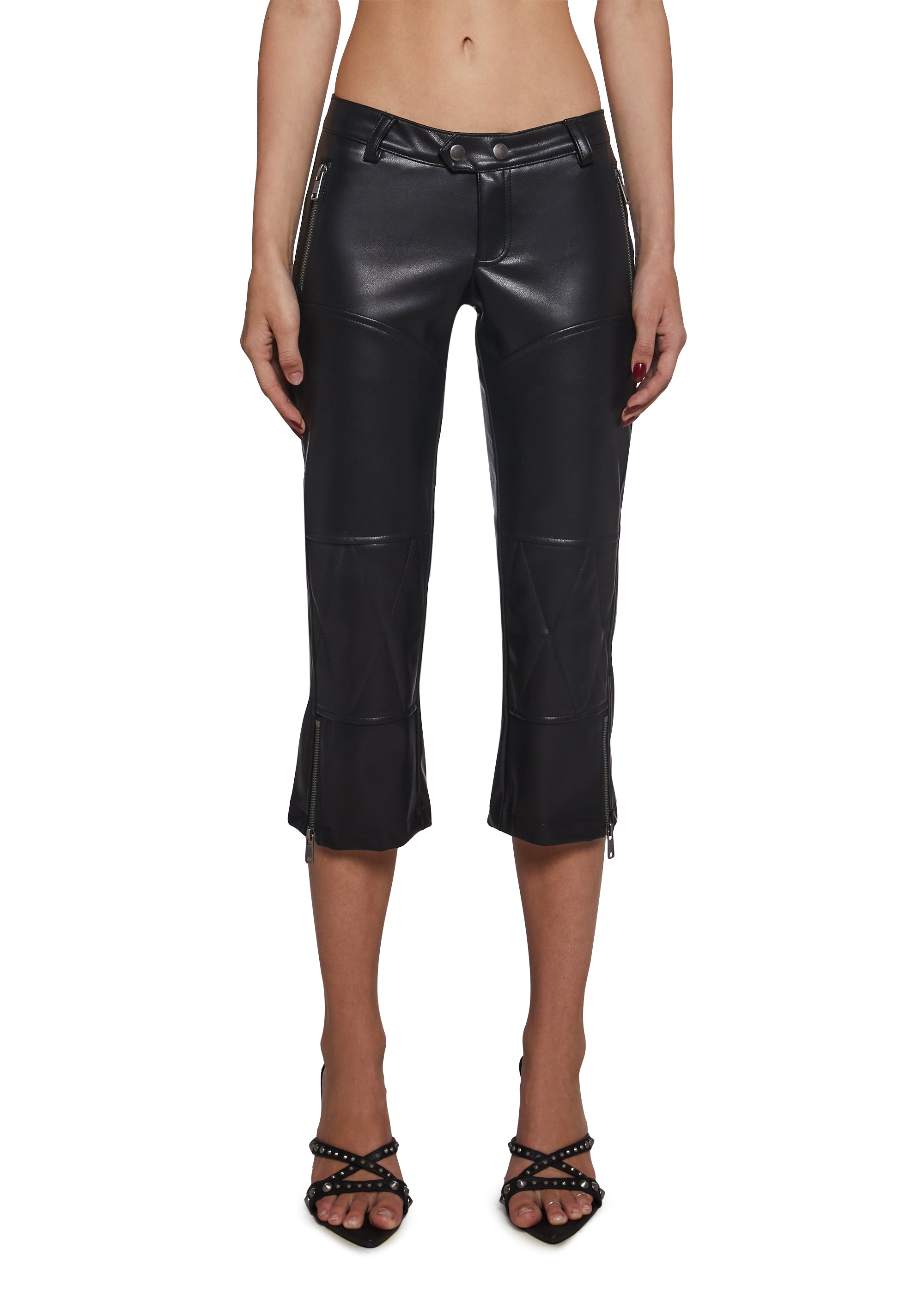 Feel The Rush Leather Capris