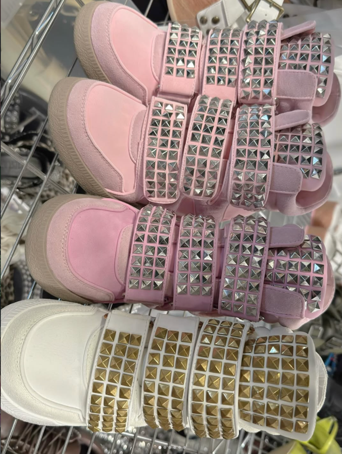 Alternative view of Ambient Wedge Sneakers With Studs - Pink