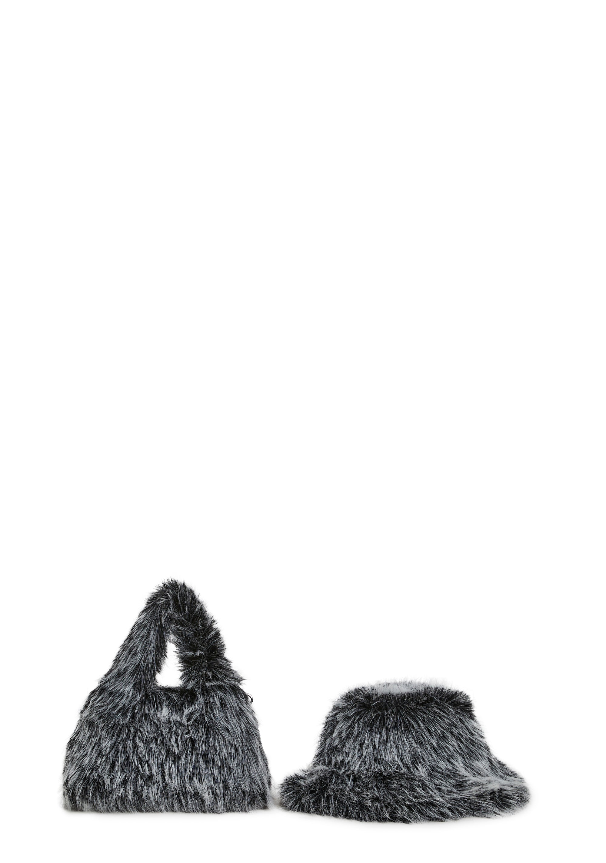 Alternative view of Arctic Noir Faux Fur Bag And Hat Set