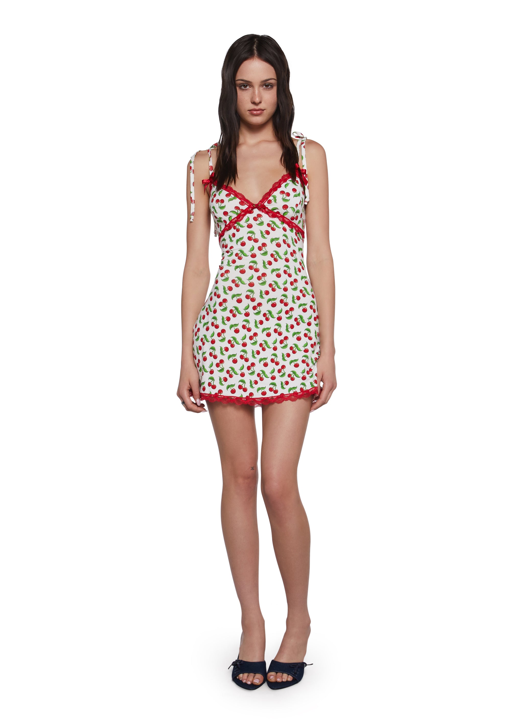 Alternative view of Sweet Sunset Mini Dress - Red