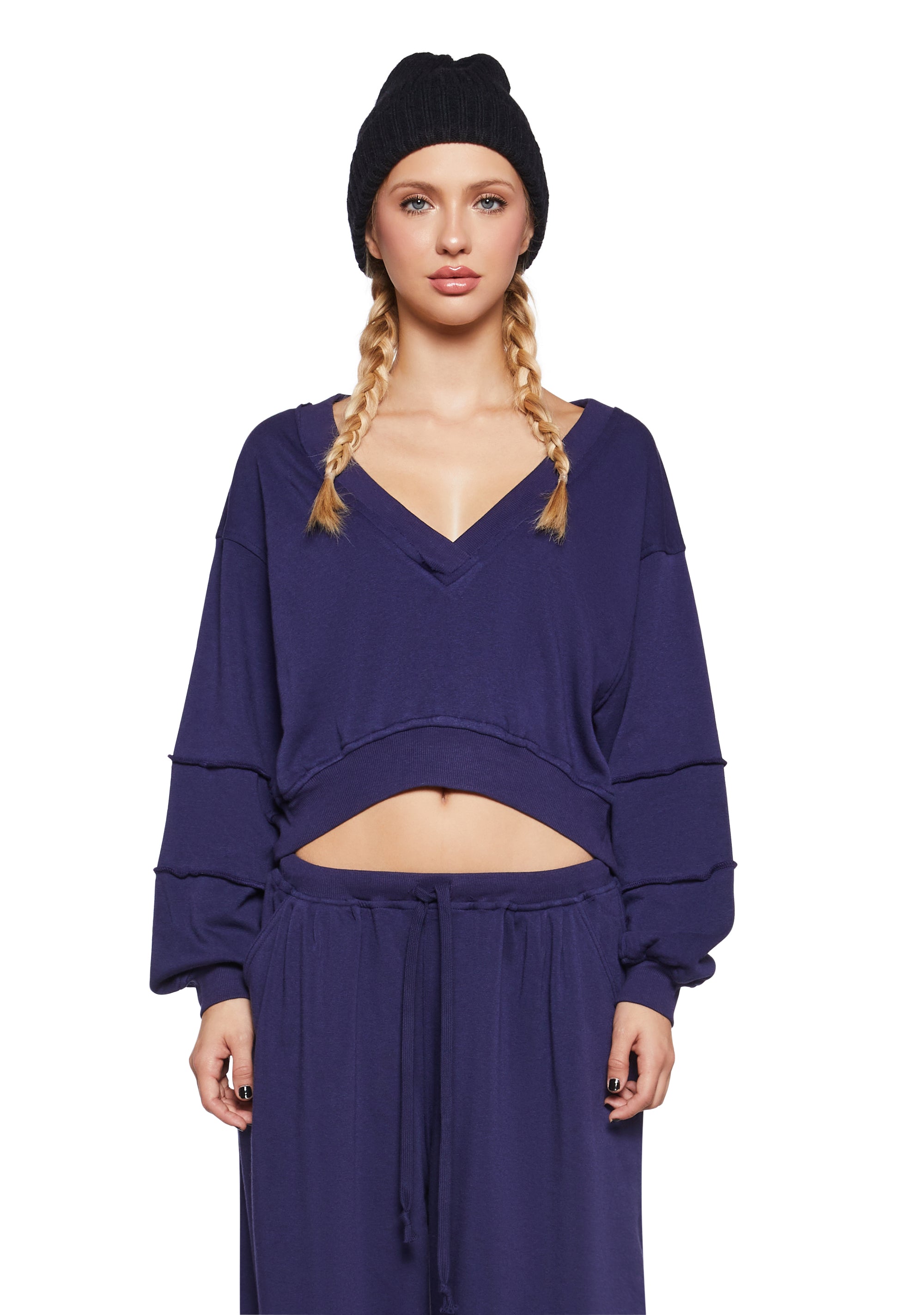 Chic Chill V-Neck Sweatshirt