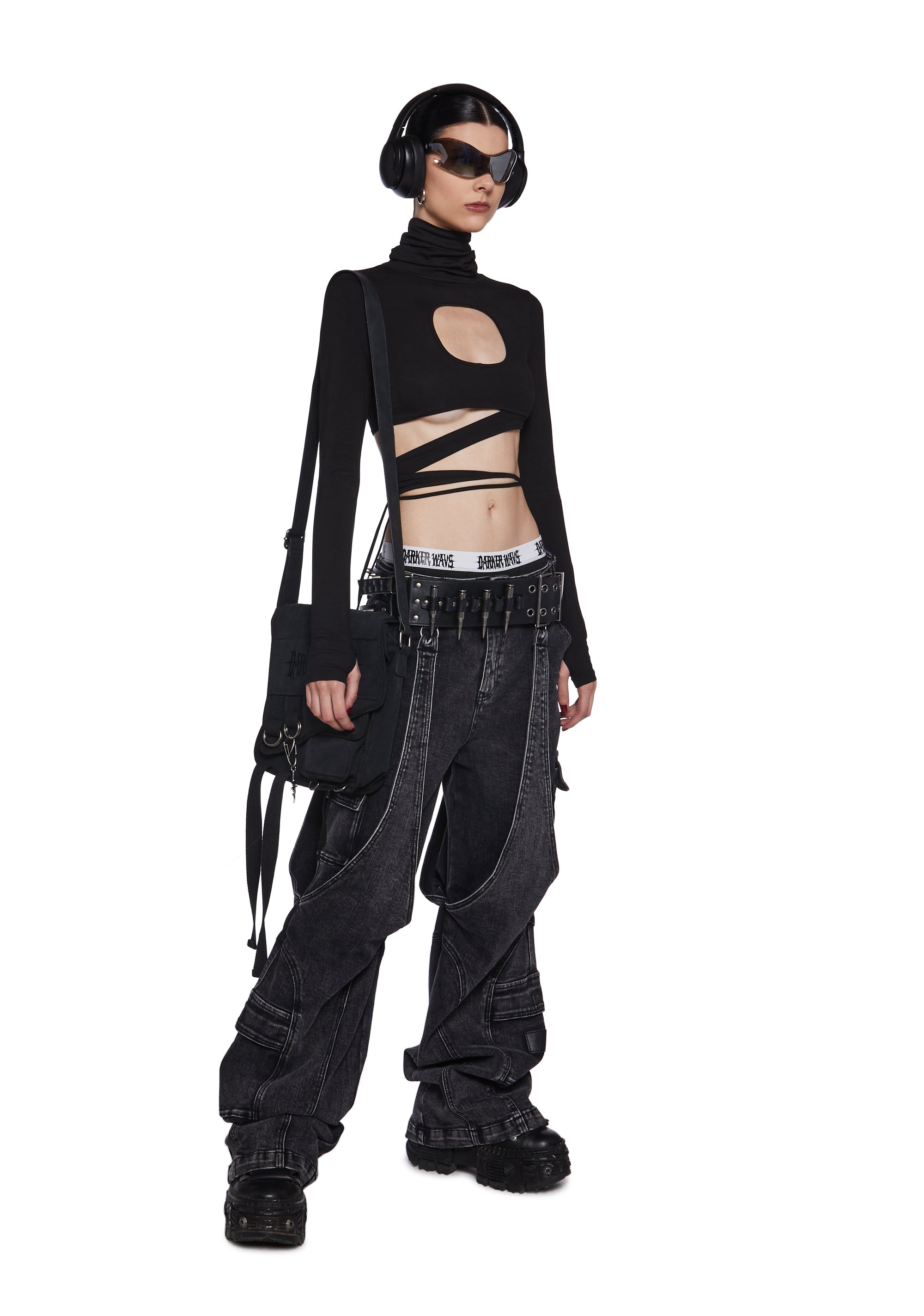 Alternative view of Warp Long Sleeve Wrap Top