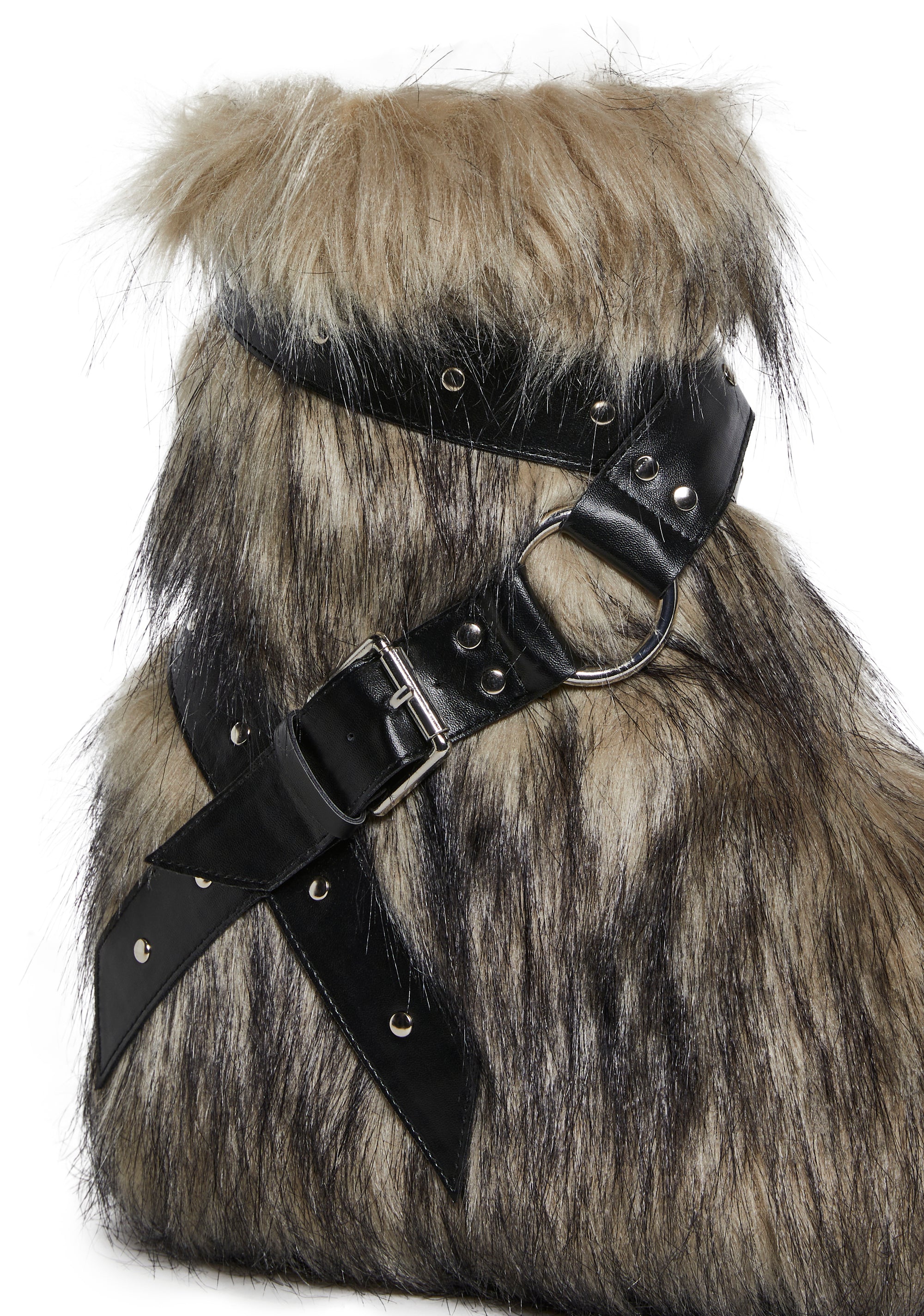 Alternative view of Low Wild Instincts Faux Fur Combat Boots - Off White