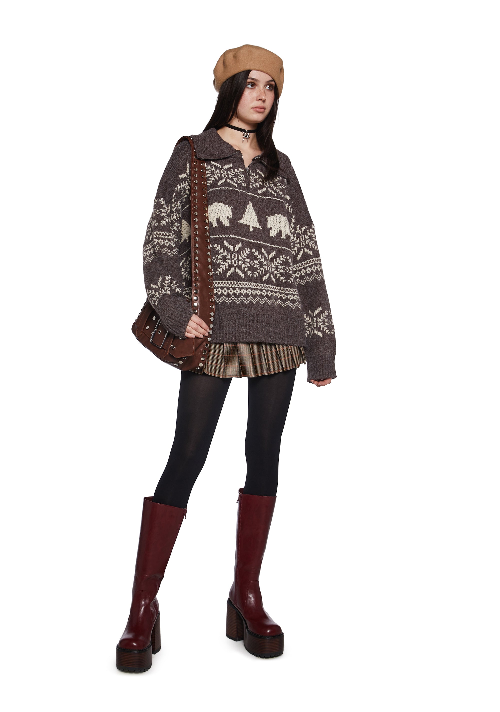 Alternative view of Winter Wanderlust Oversized Sweater