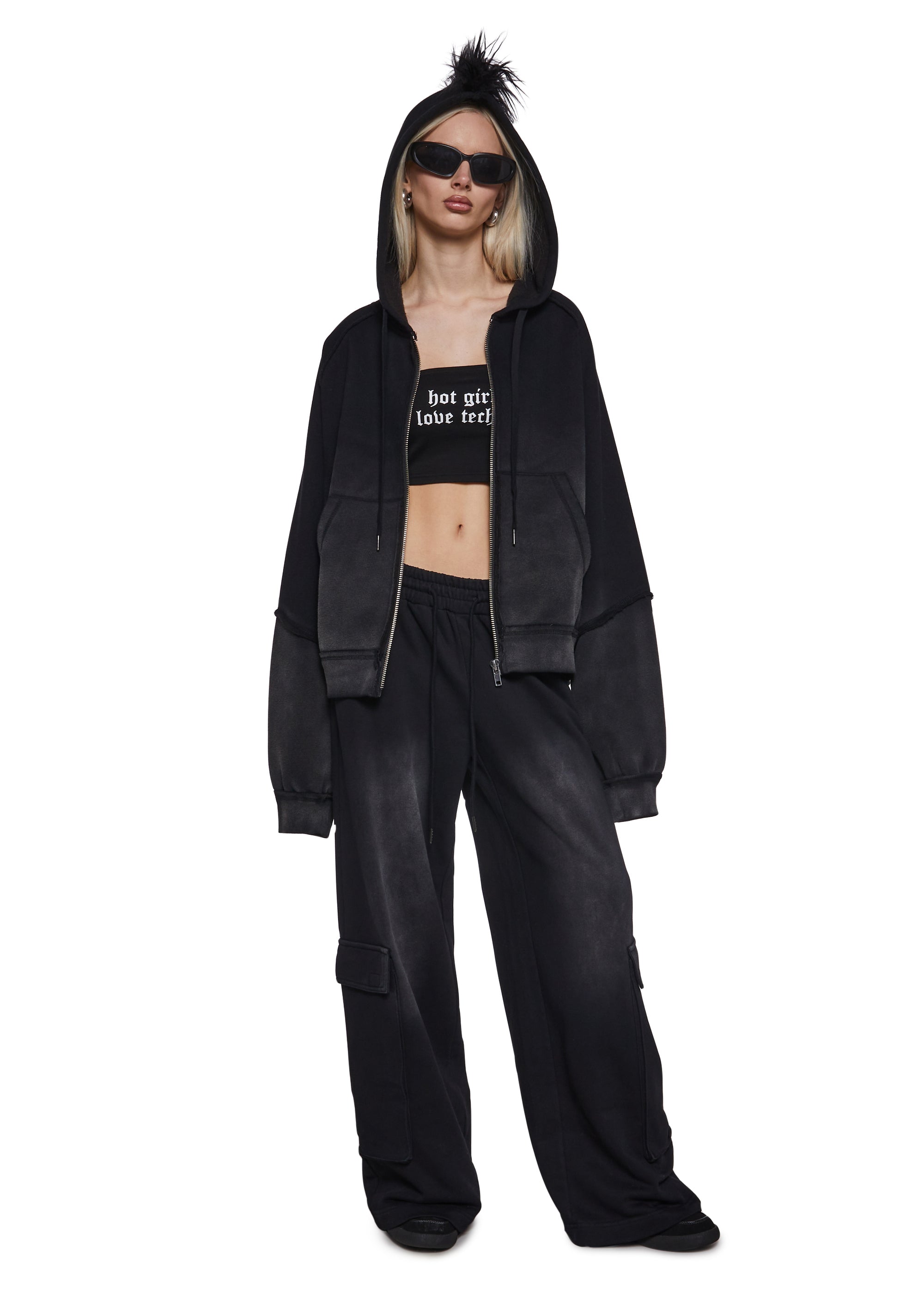 Alternative view of Delete Digits Cargo Sweatpants