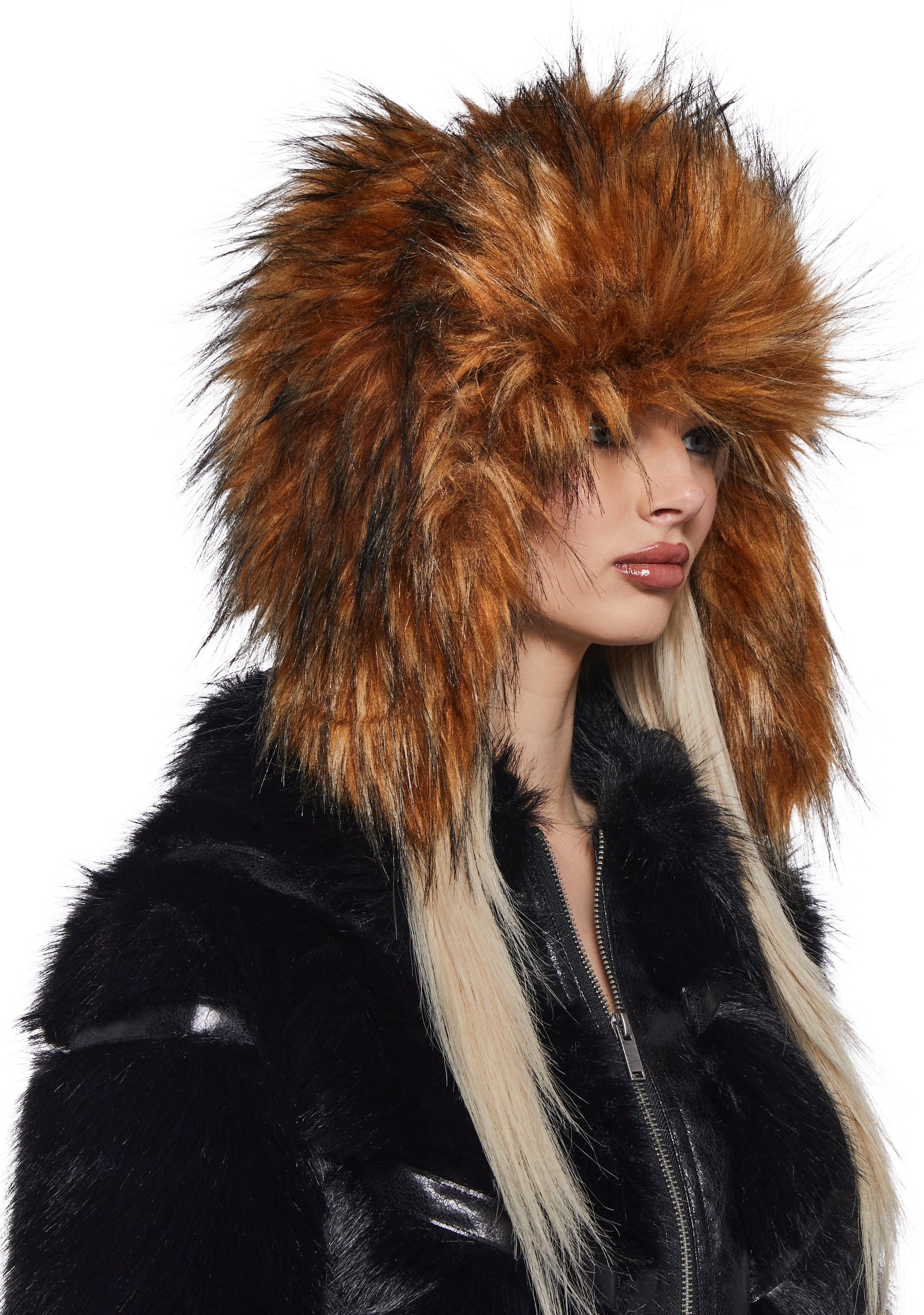 Alternative view of Aura Faux Fur Trapper Hat - Brown