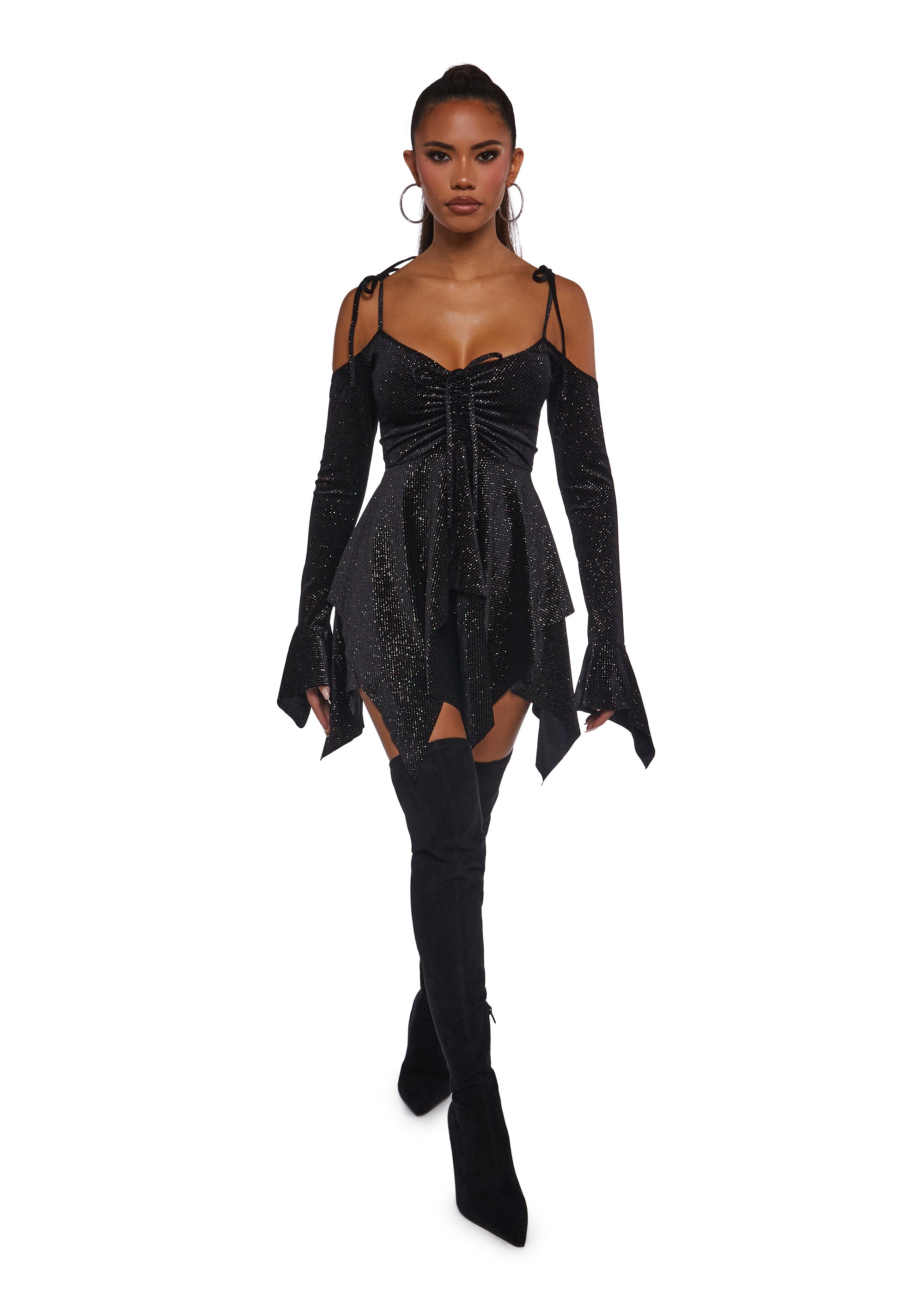 Alternative view of F Is For Fairies® Handkerchief Dress - Glitter Velour