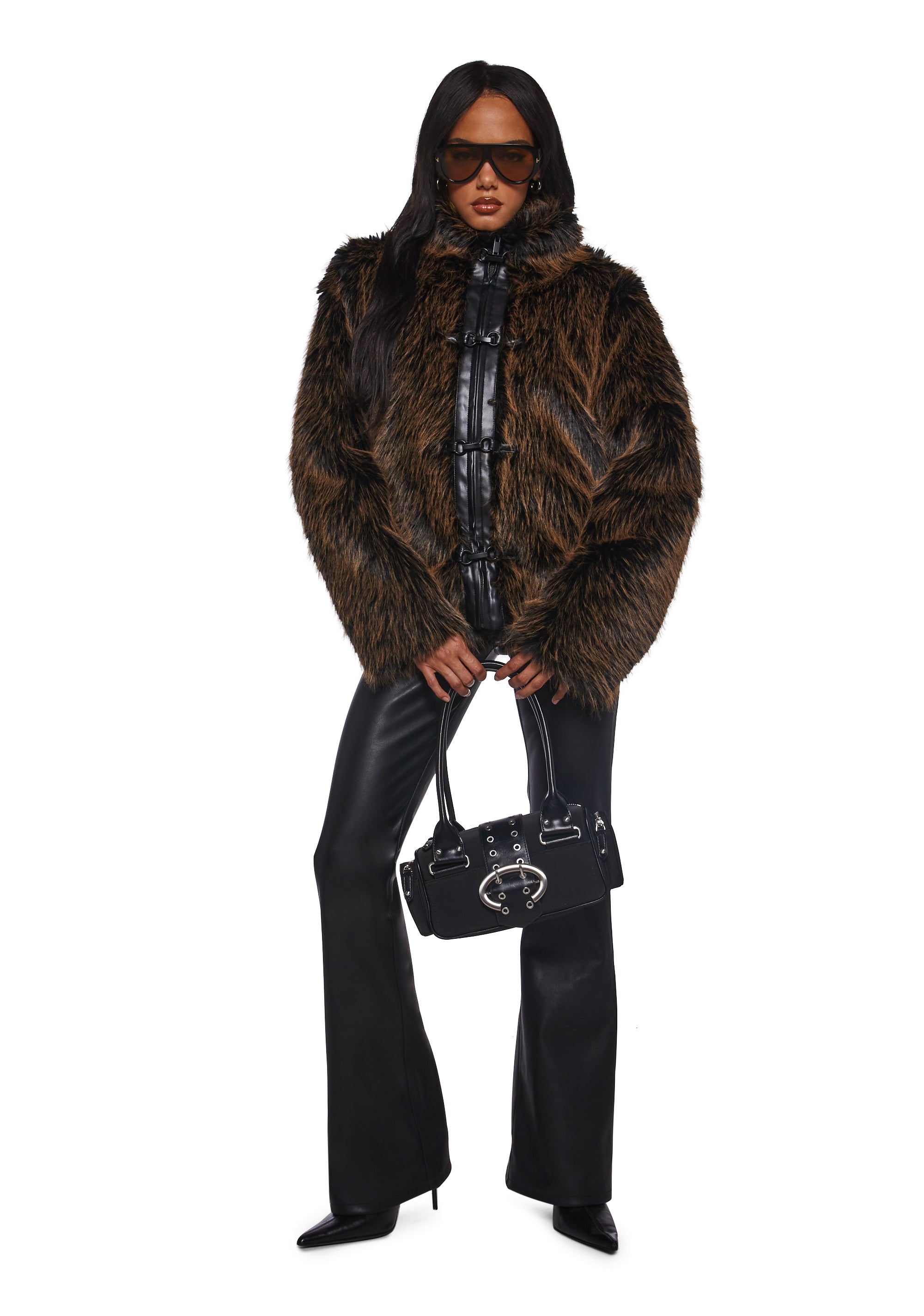 Alternative view of High Society Babe Faux Fur Coat