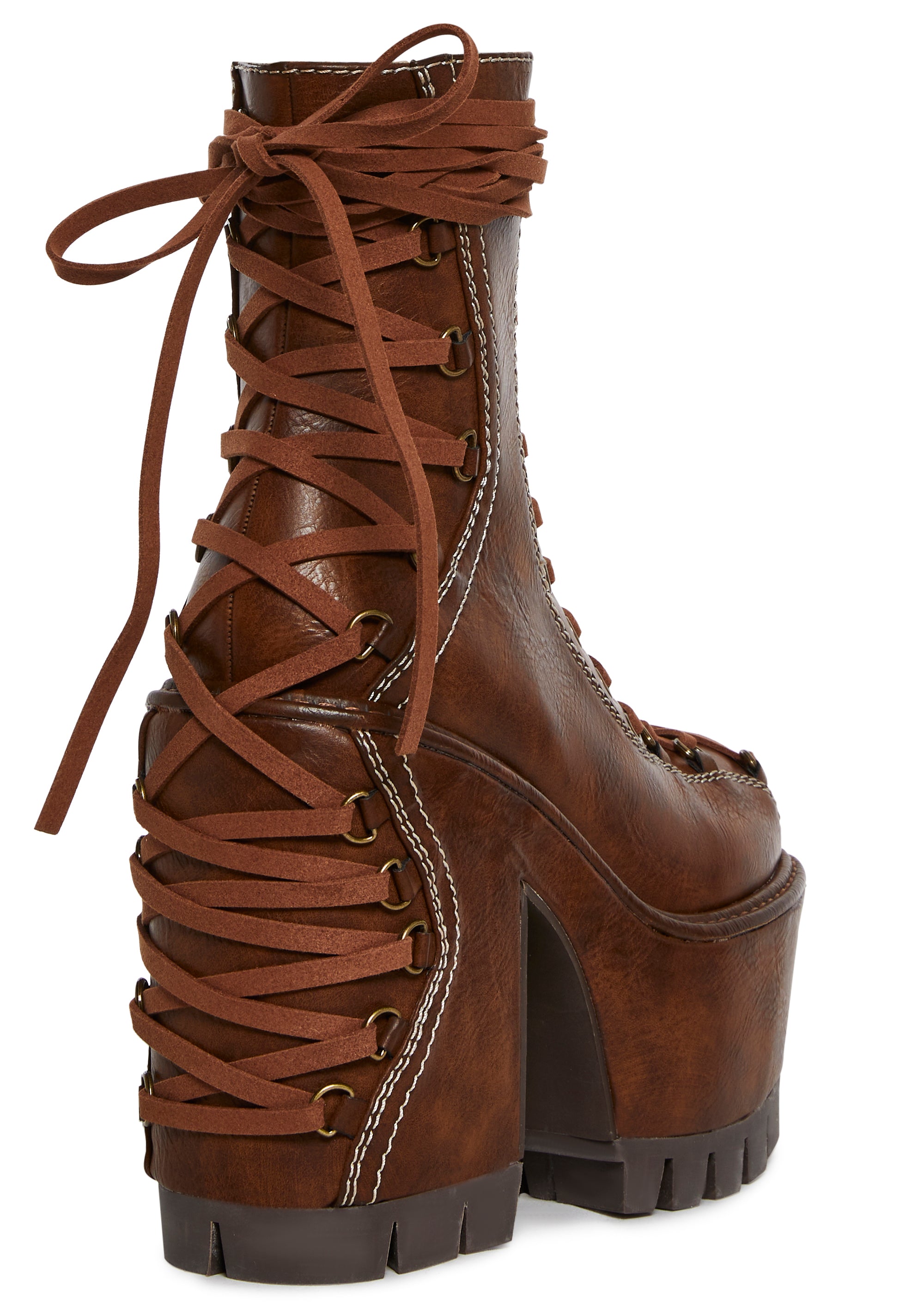 Alternative view of Woodland Lucid Dream Corset Boots - Brown