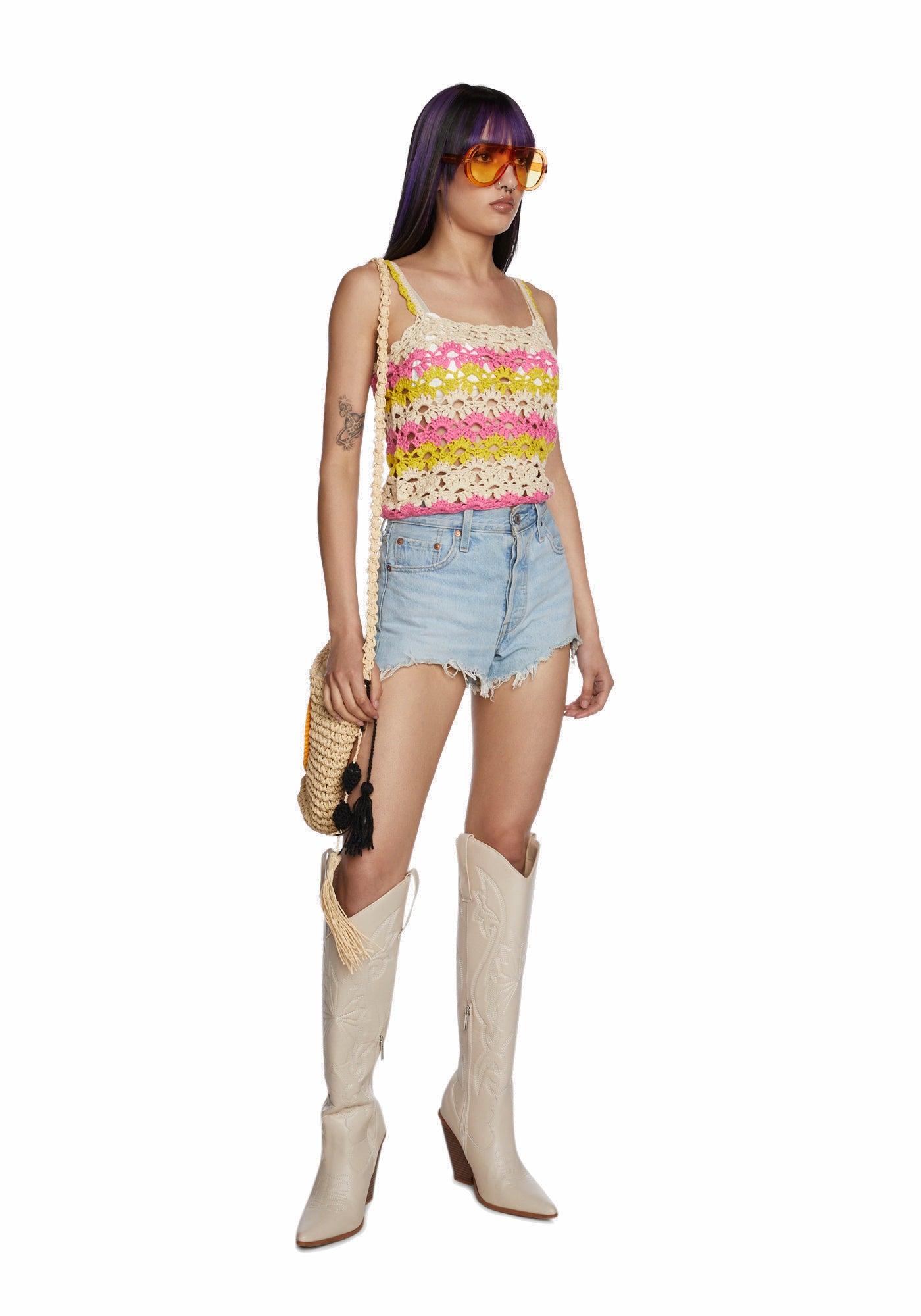 Alternative view of Easy Daze Crochet Tank