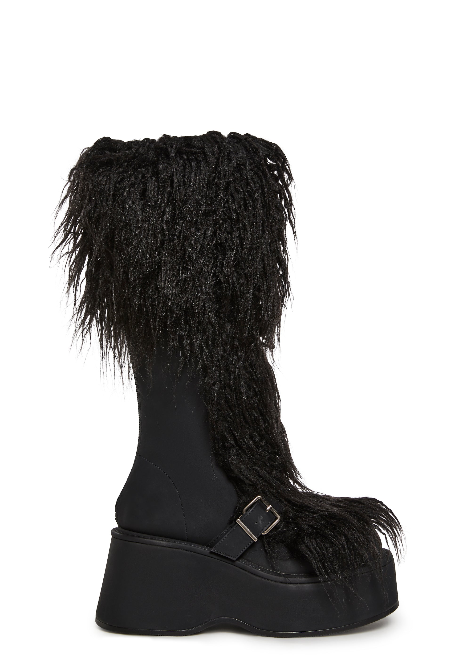For Good Faux Fur Boots - Black