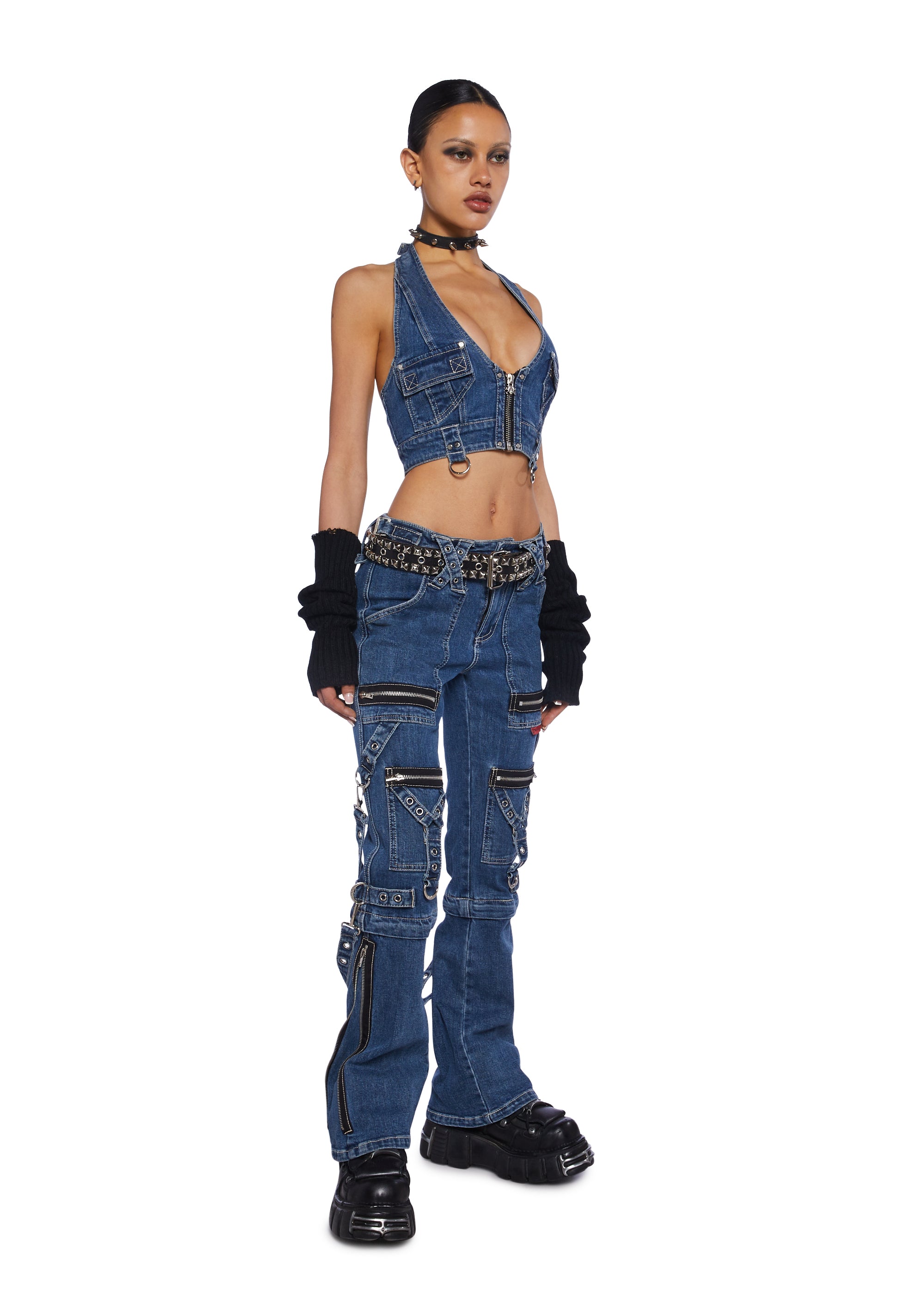 Alternative view of Zip To Zip Pants - Blue Denim