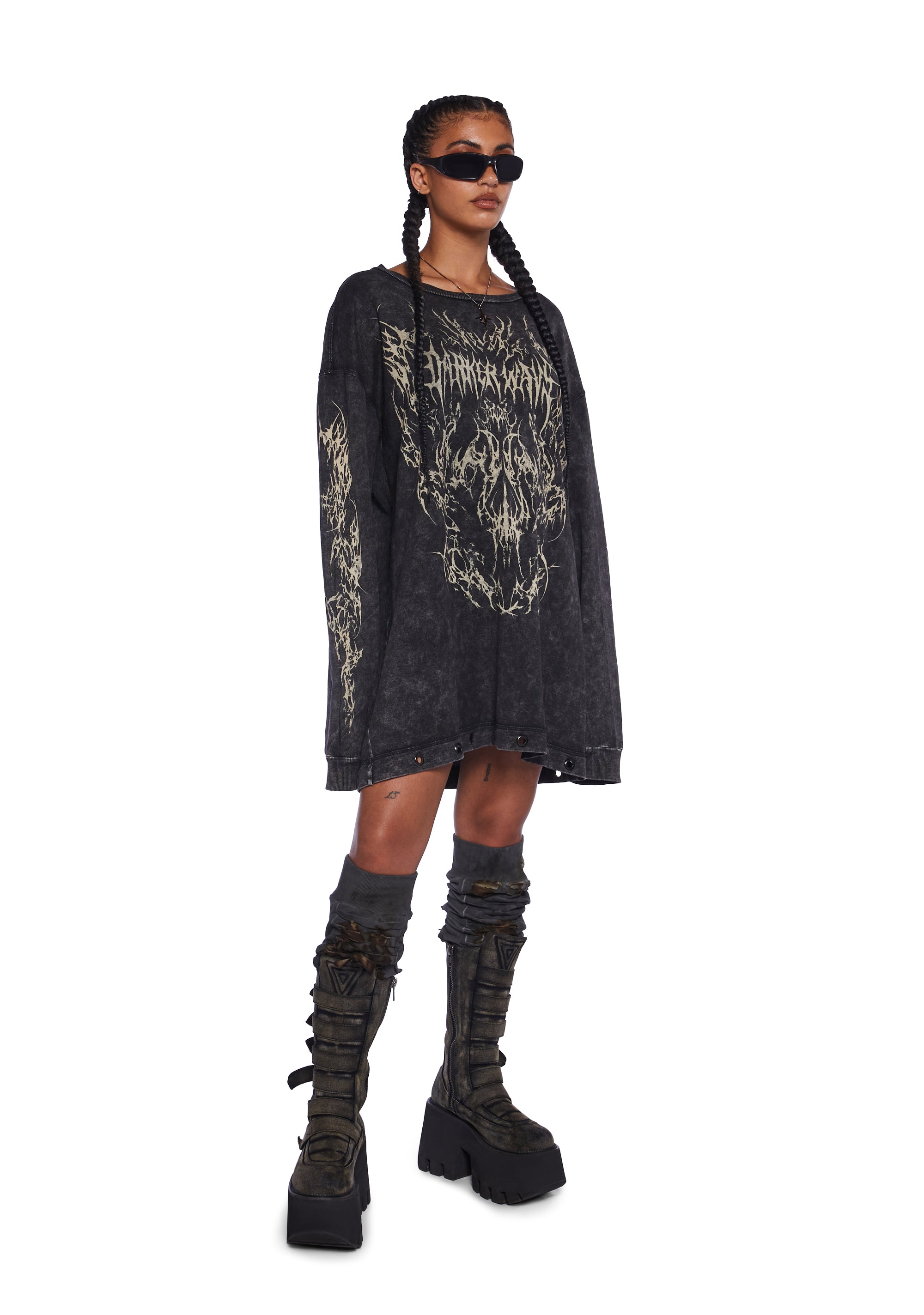 Alternative view of Charged Oversized Graphic Tee