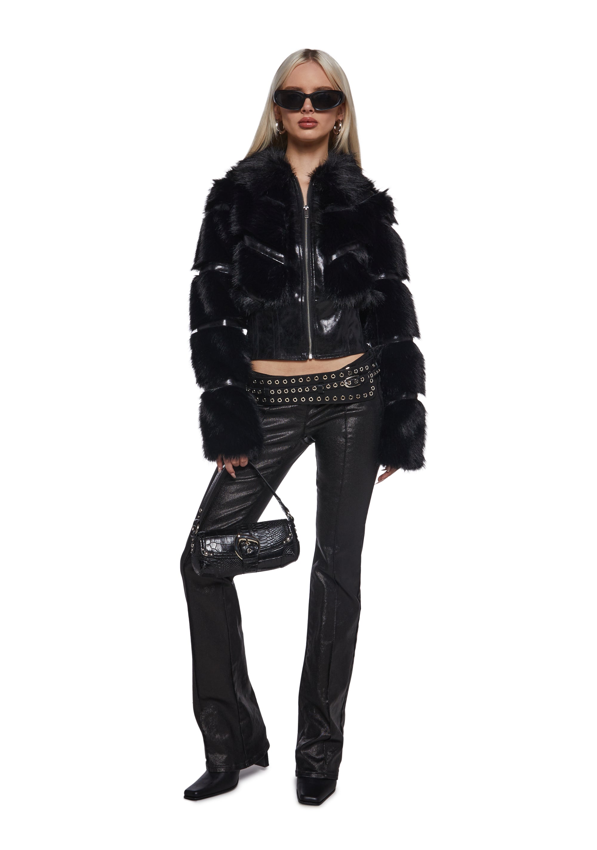 Alternative view of Star Power Faux Fur Jacket