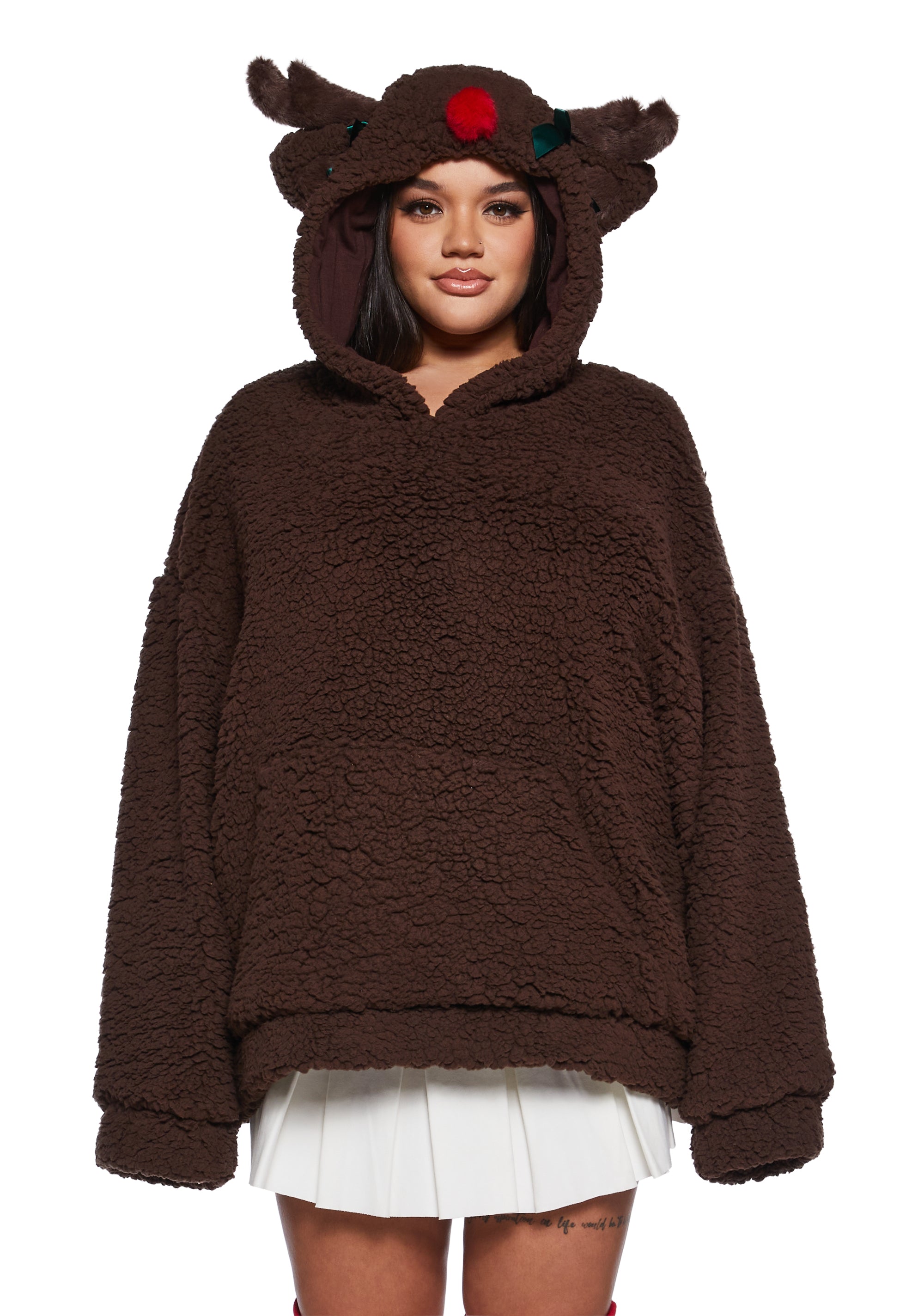 Alternative view of Reindeer Games Sherpa Hoodie