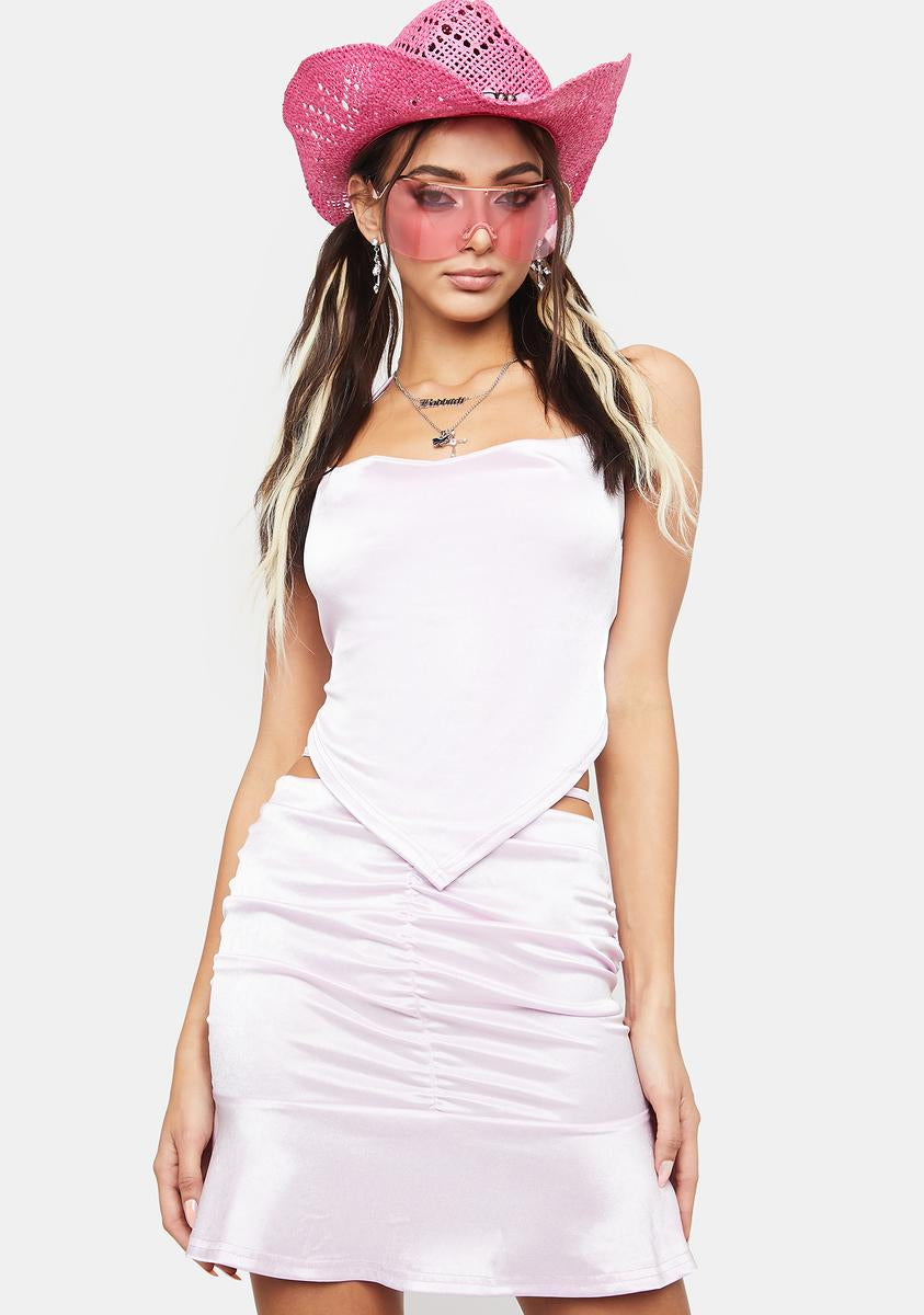 Alternative view of Satin Ruched Skirt