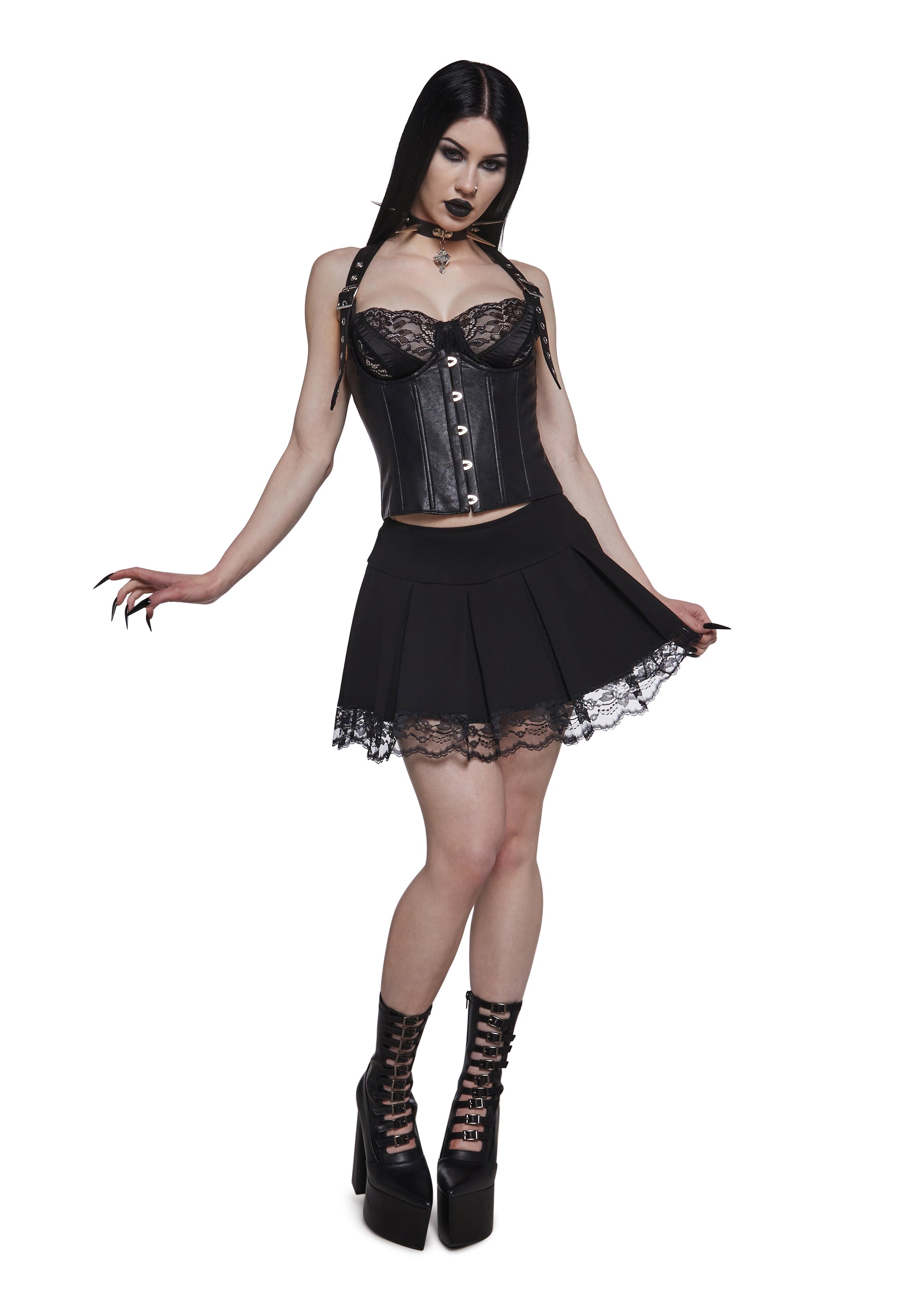 Alternative view of Wicked Lace Pleated Skirt