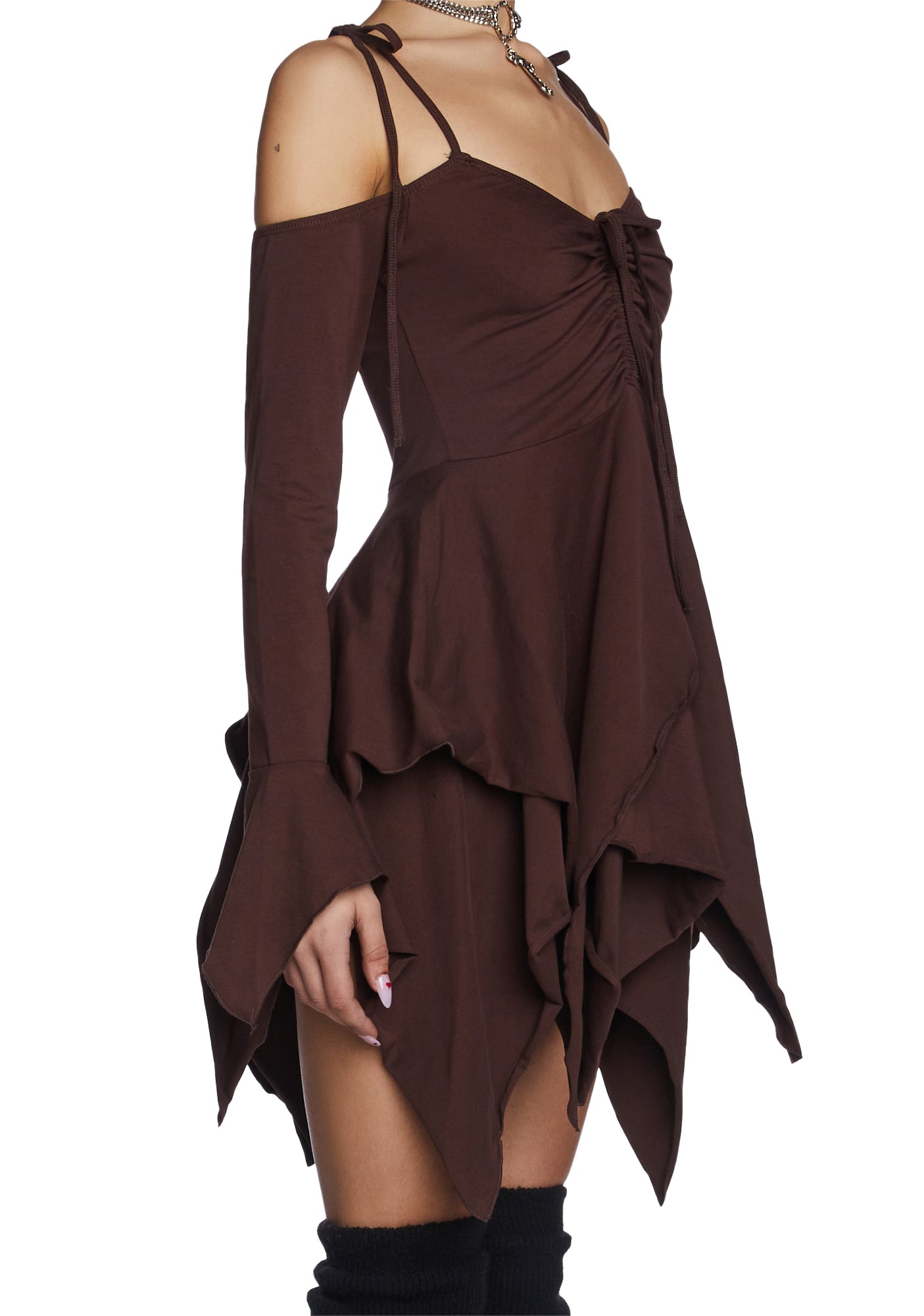 Alternative view of F Is For Fairies Handkerchief Dress - Brown