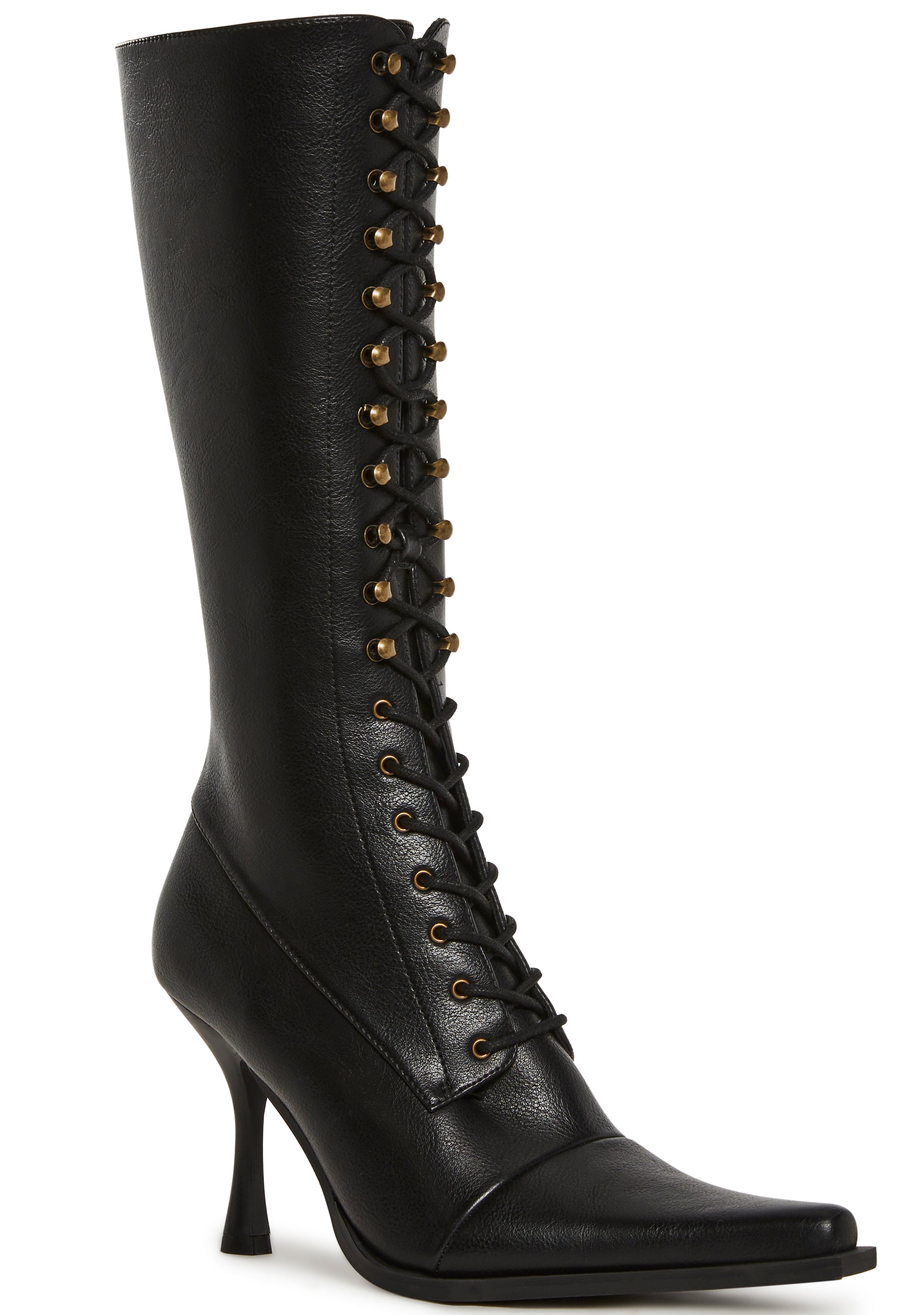 Alternative view of Tricks And Trials Lace Up Boots - Black