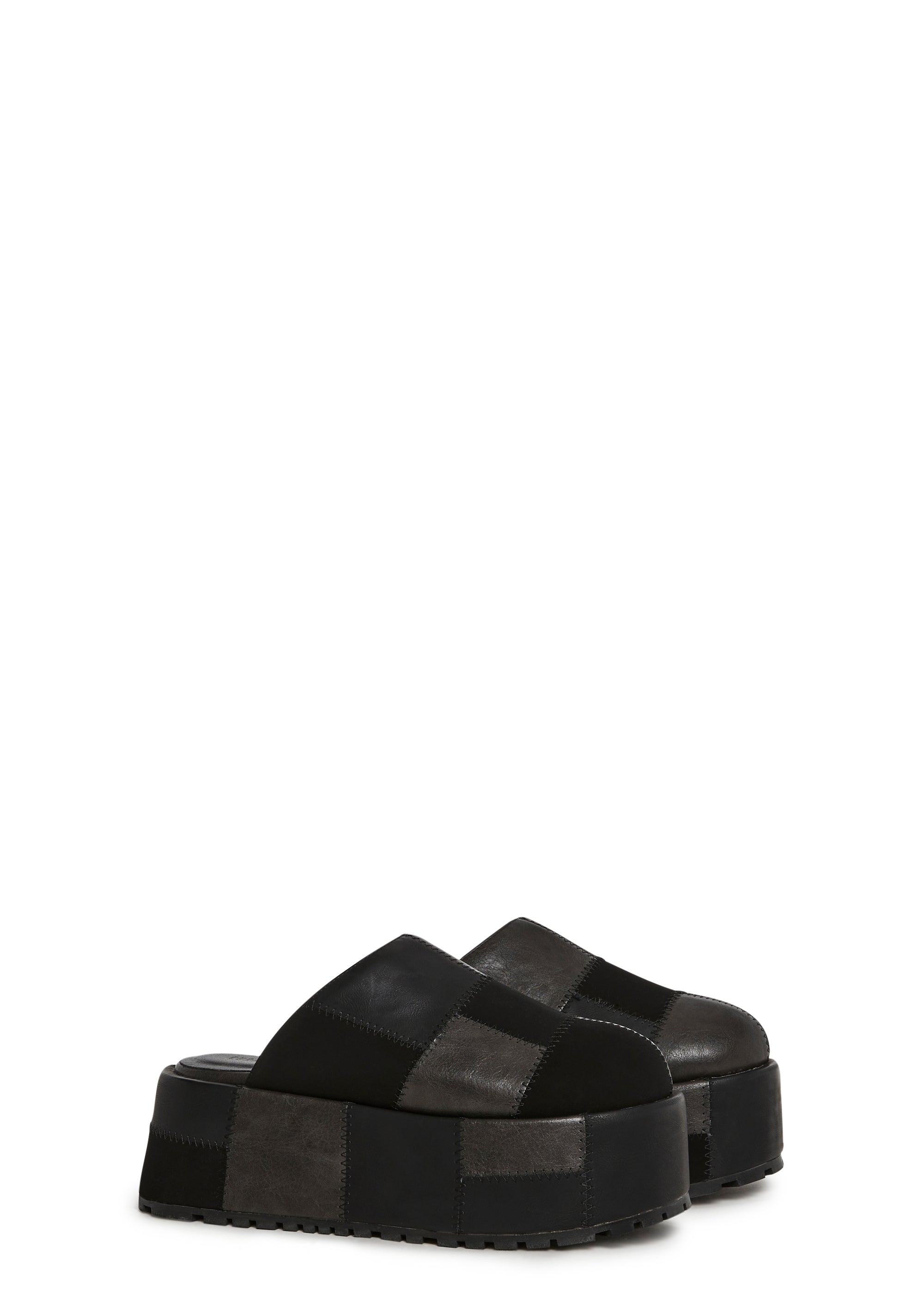 Alternative view of Gritty Rebel Platform Clogs - Black