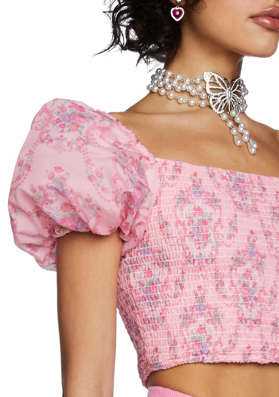 Alternative view of Scandal Sheet Puff Sleeve Top