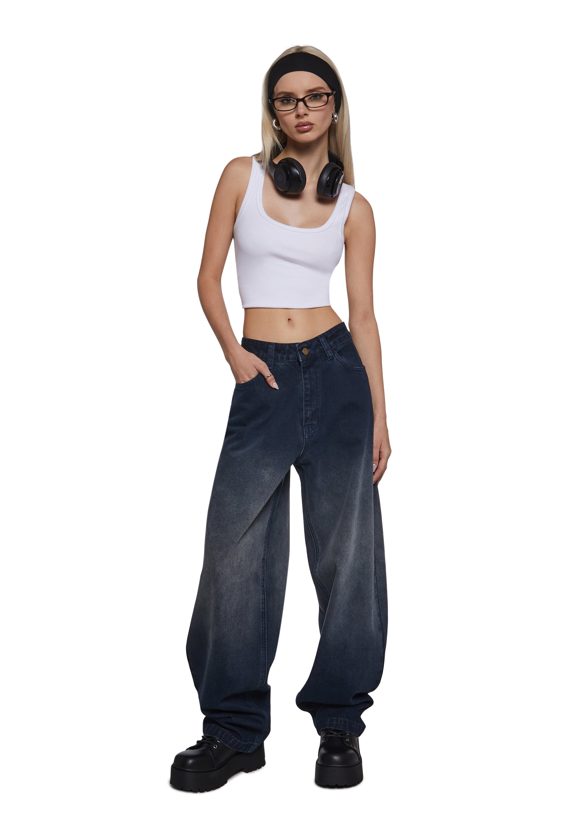 Alternative view of Wander Away Barrel Jeans
