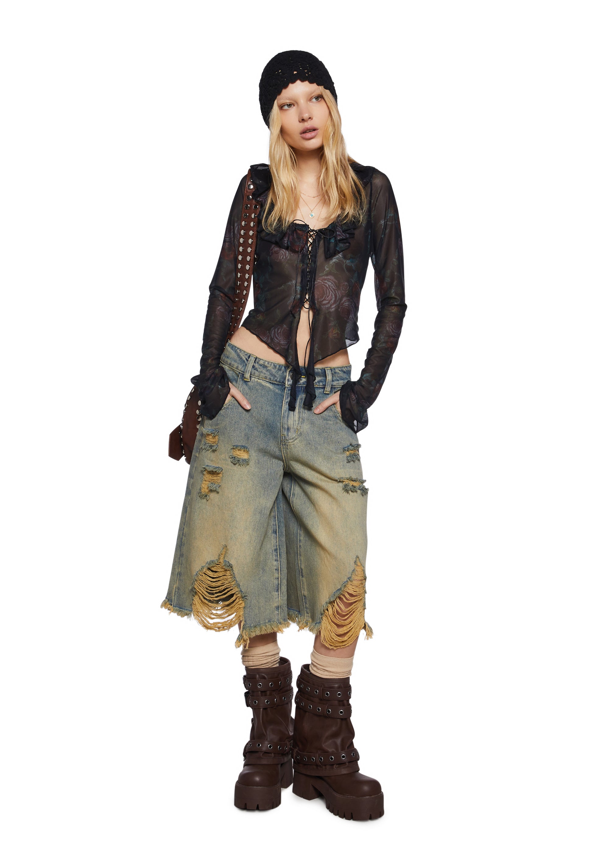Alternative view of Spring Fling Mesh Top