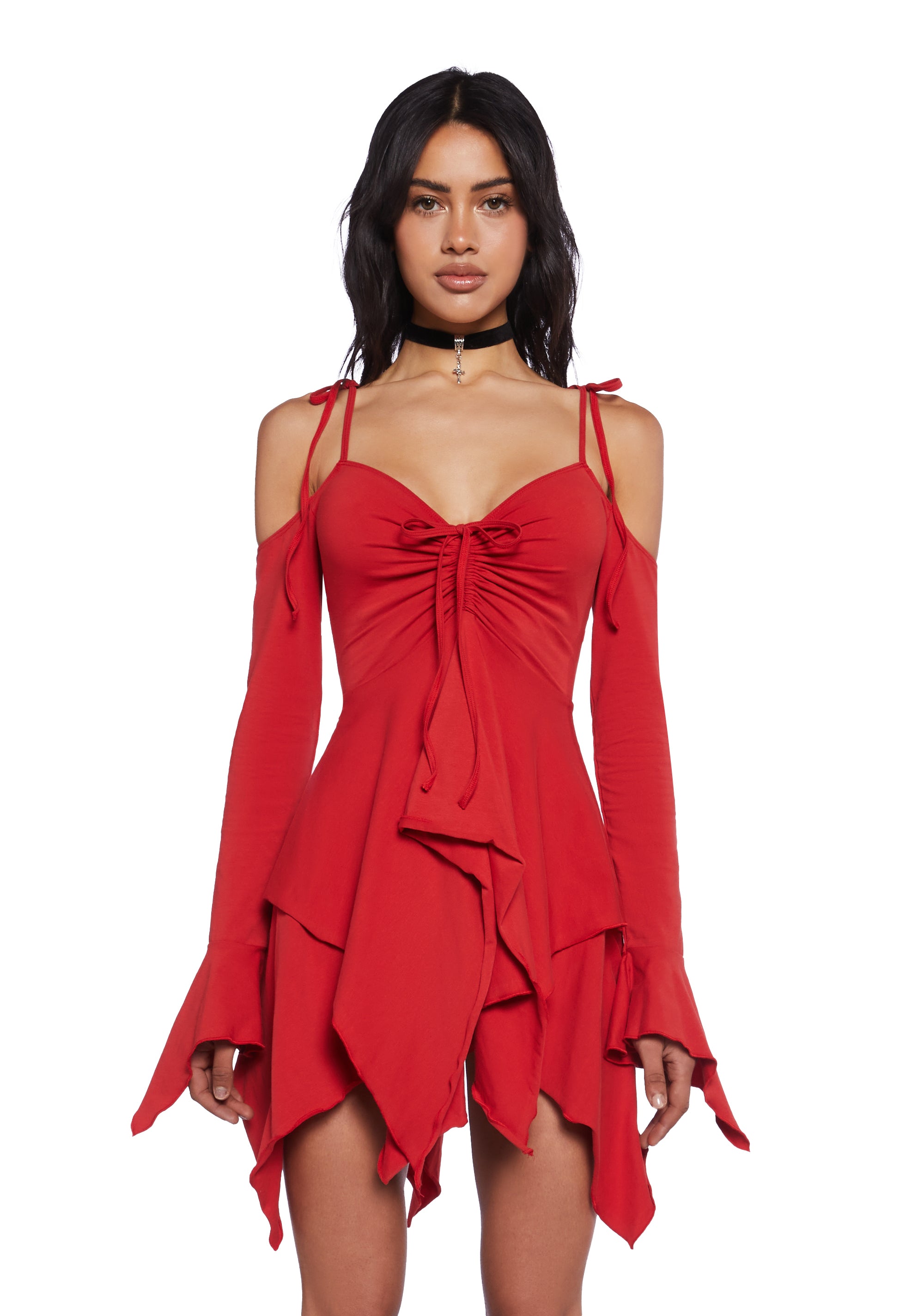 F Is For Fairies™ Handkerchief Dress - Red