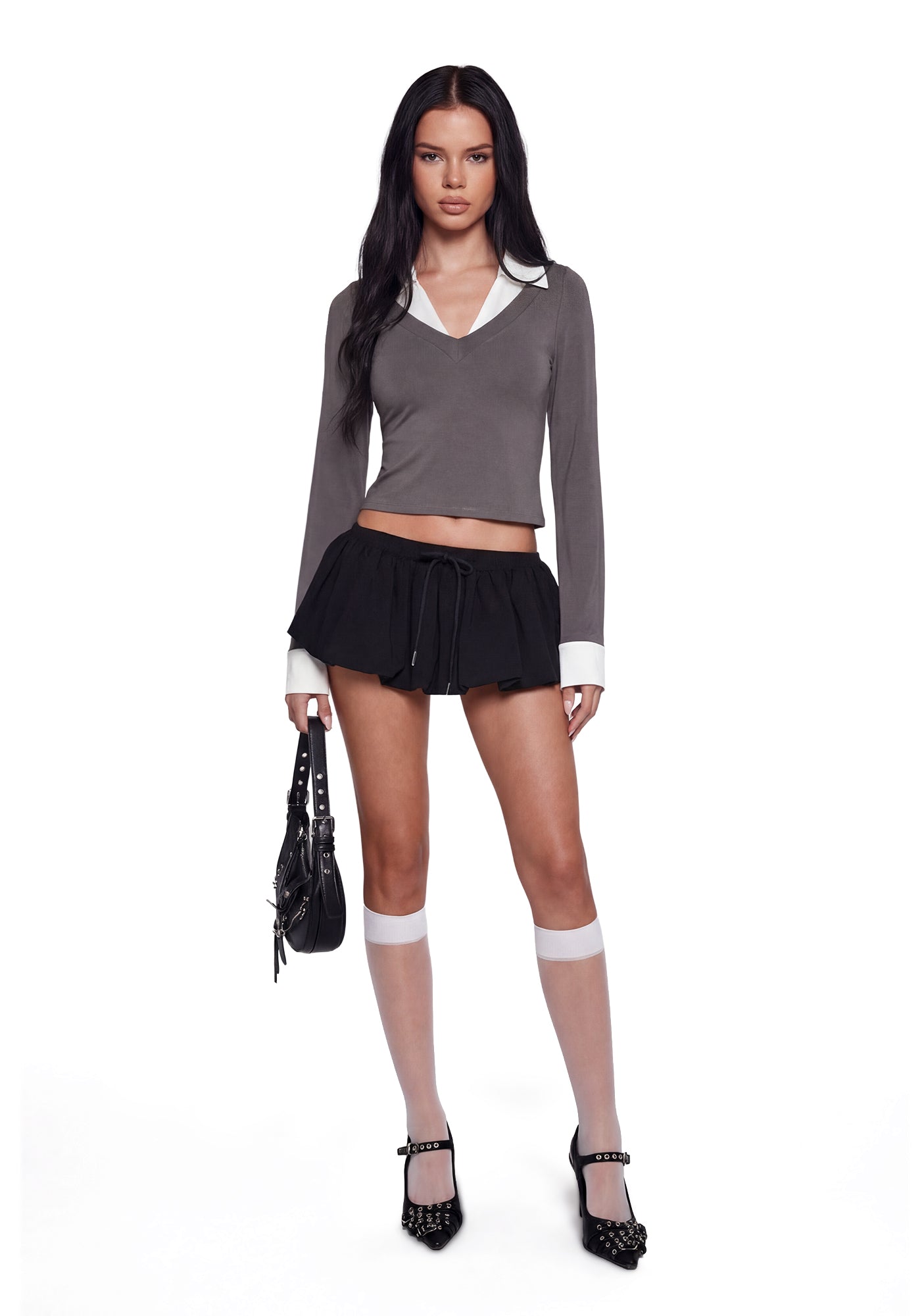 Alternative view of Eleanor Collared Long Sleeve Top