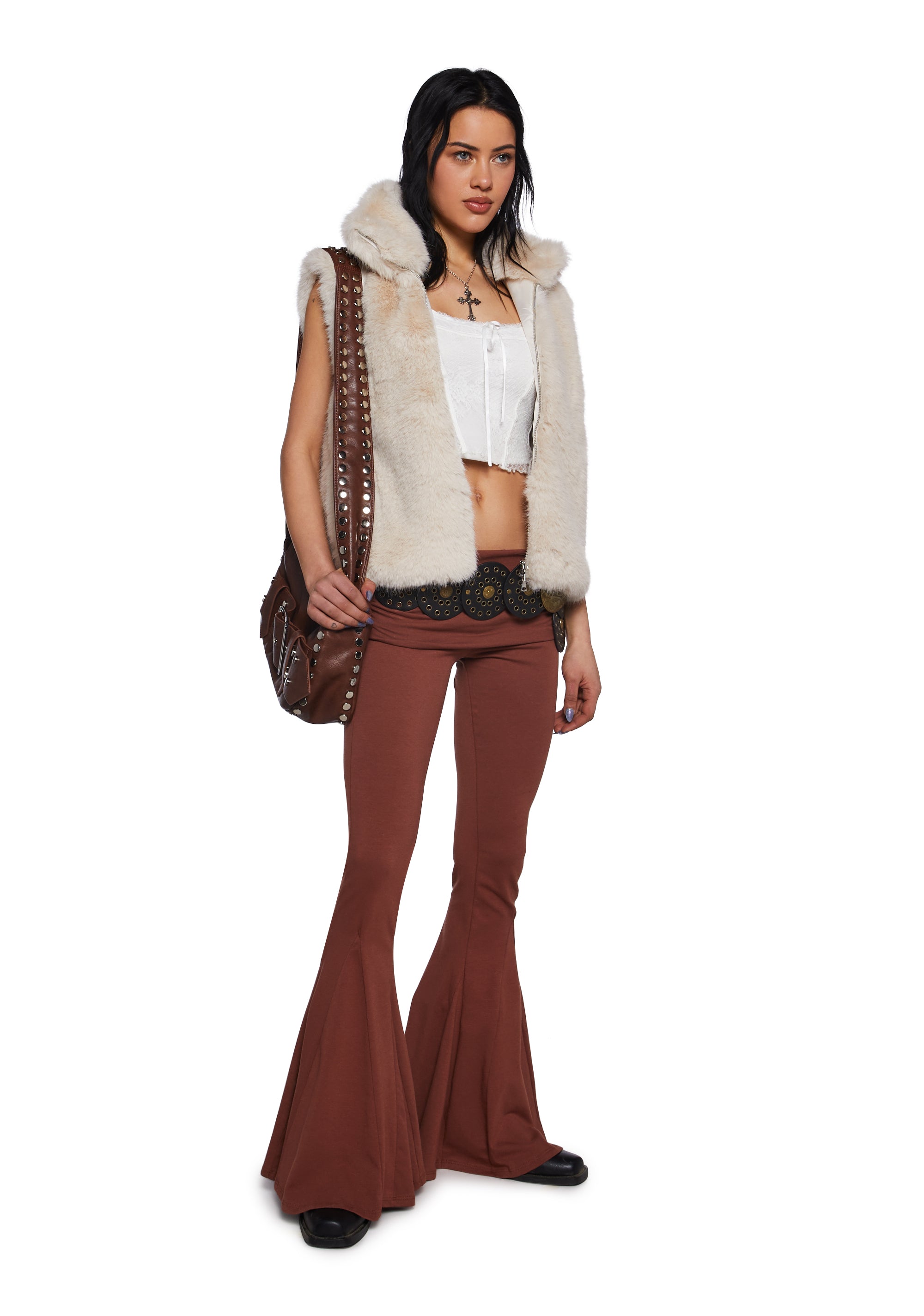 Alternative view of Dew Morning Flare Pants - Brown
