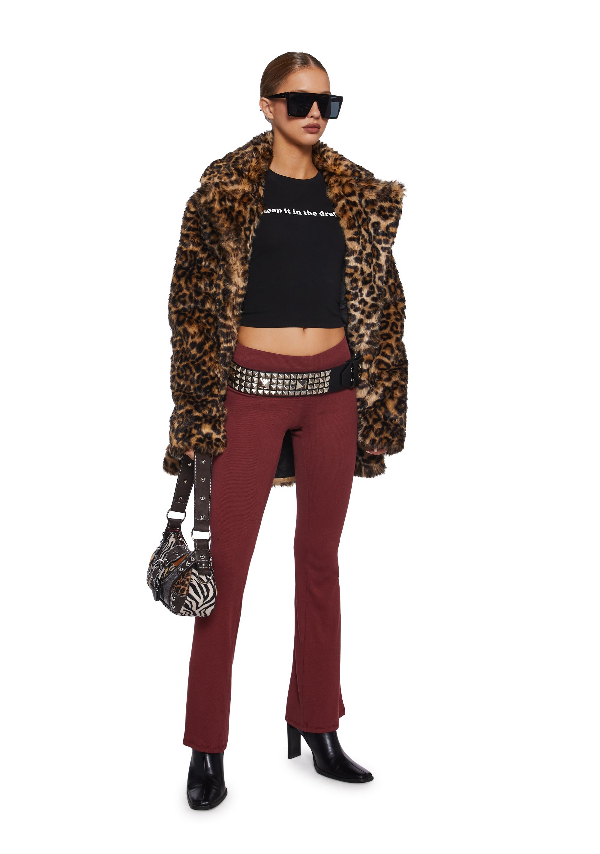 Alternative view of There’S No Other Flare Pants - Dark Red