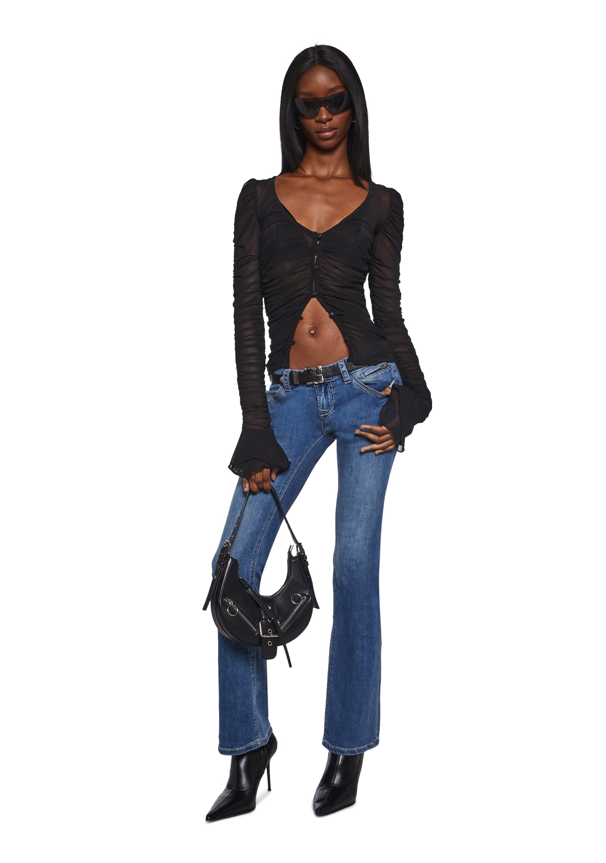 Alternative view of Divine Status Chiffon Blouse - Black