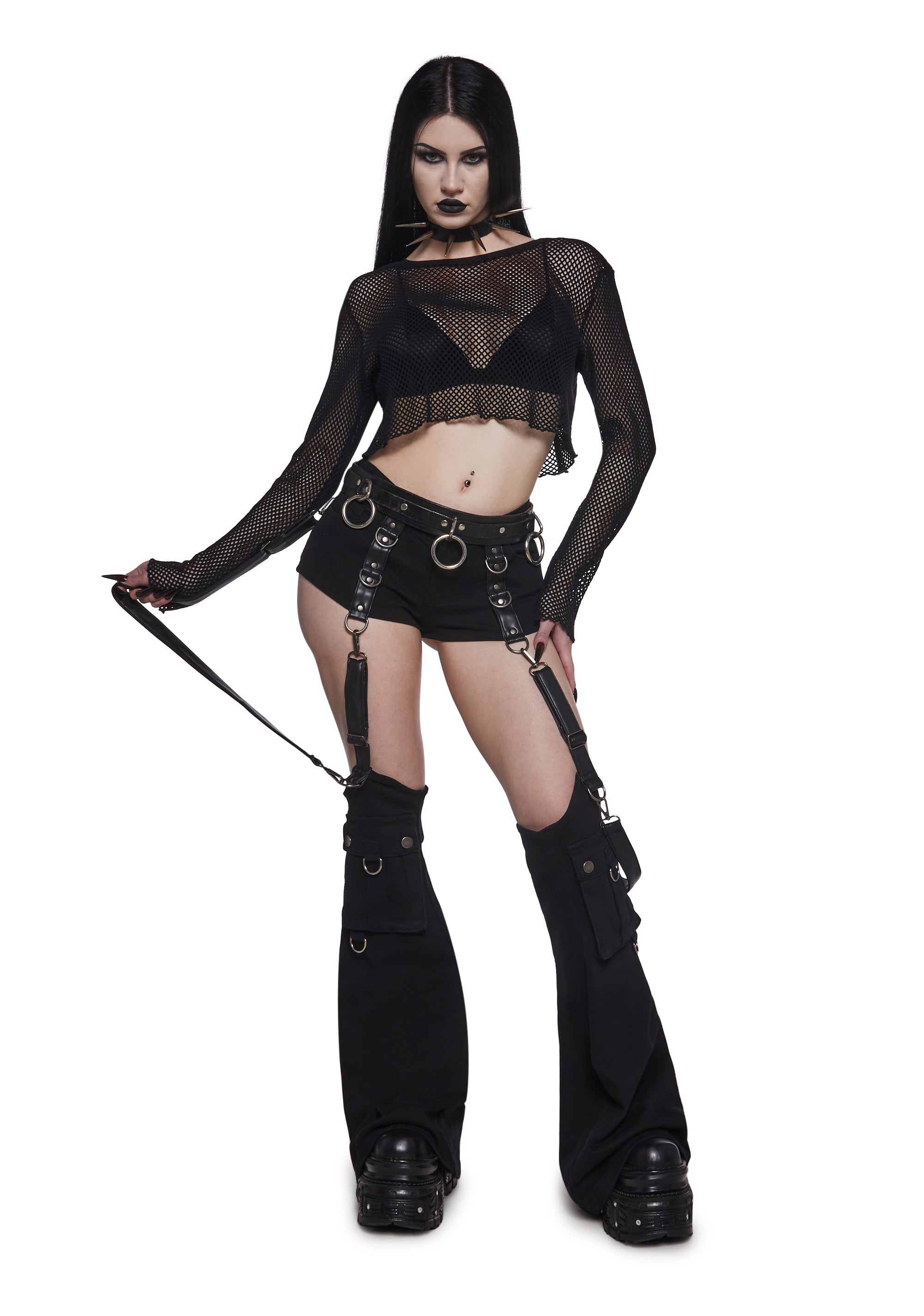 Alternative view of Bring The Darkness Shorts With Removable Chaps