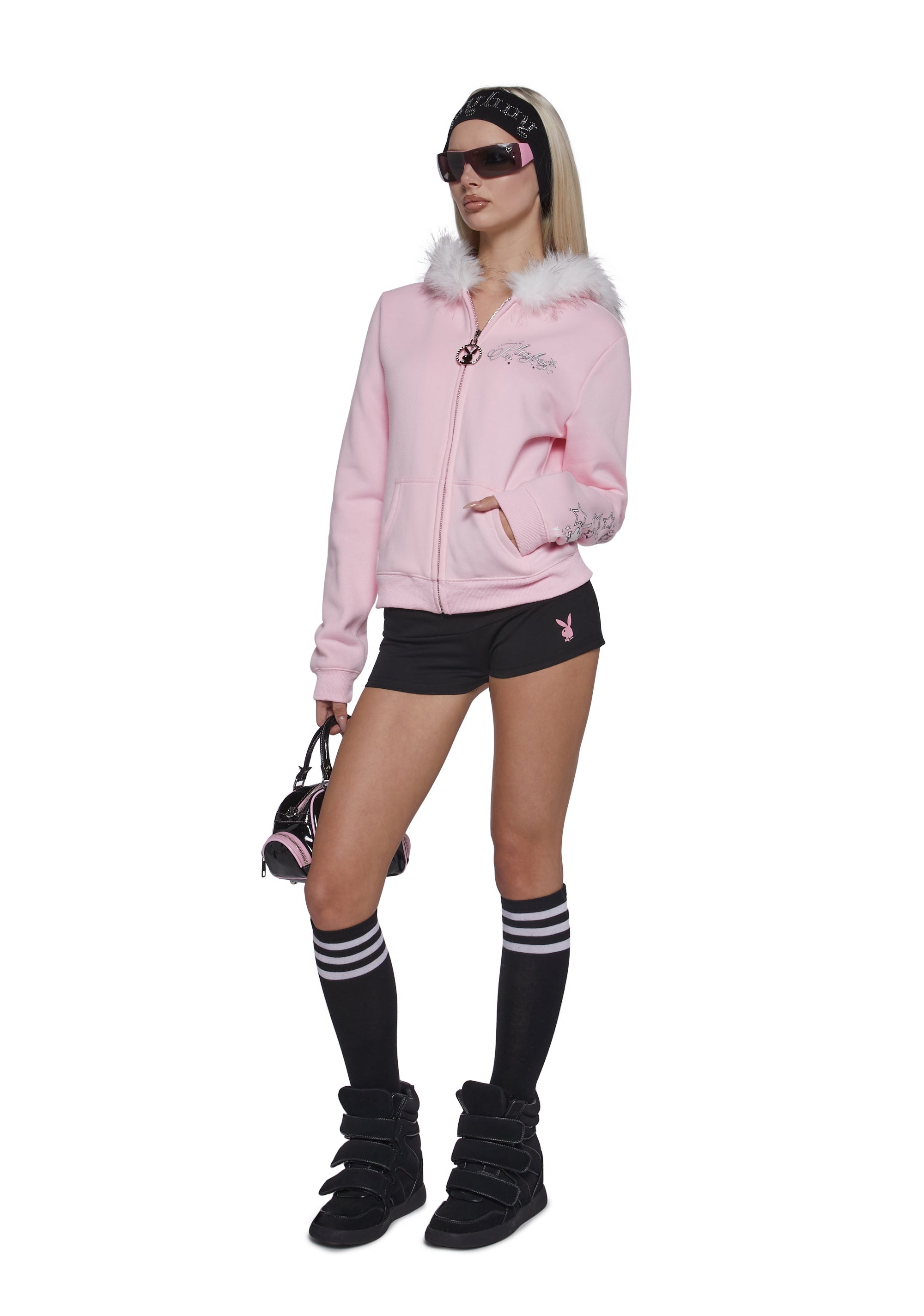 Alternative view of Faux Fur Trimmed Hoodie