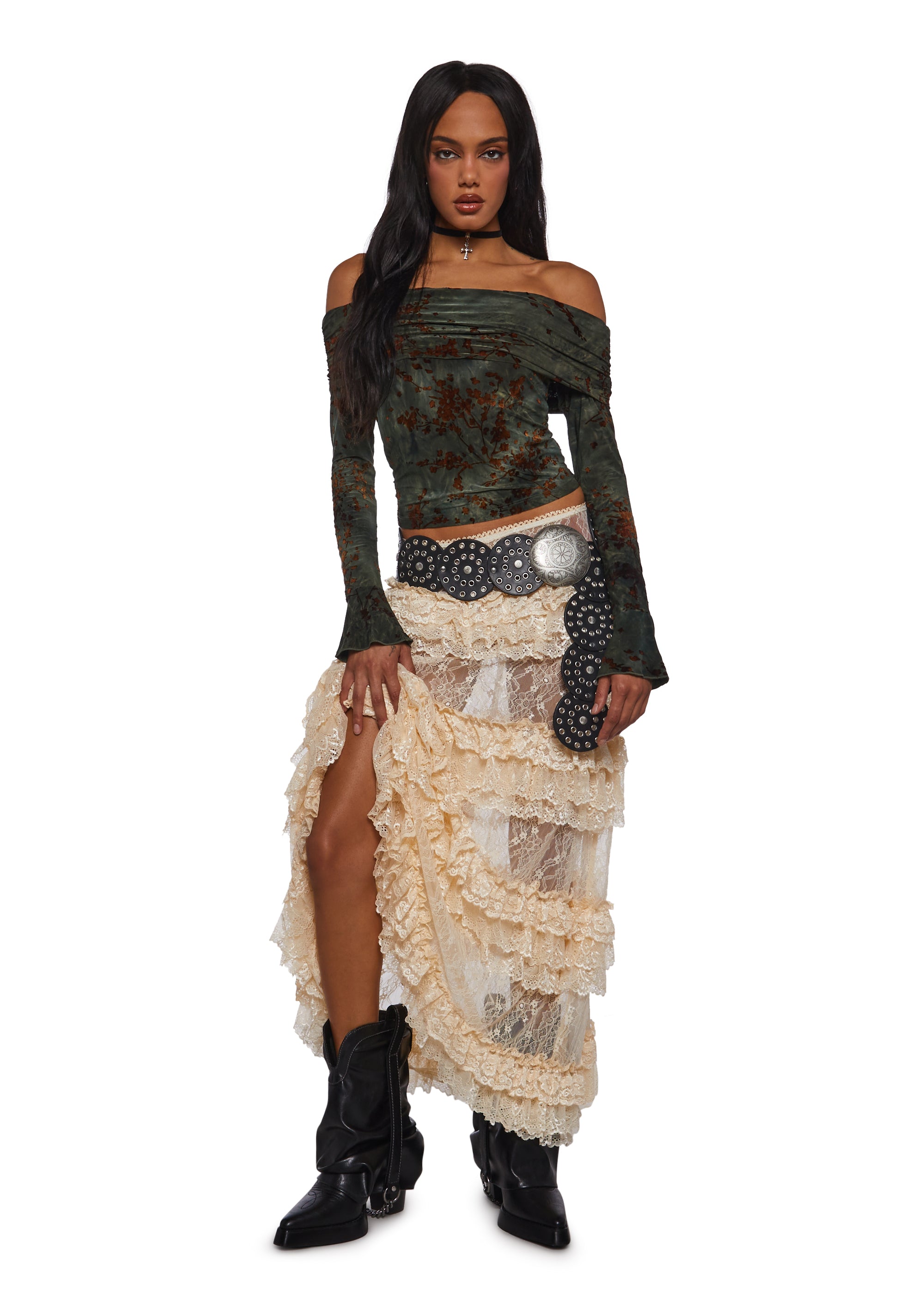Alternative view of Unrivaled Charm Off The Shoulder Top
