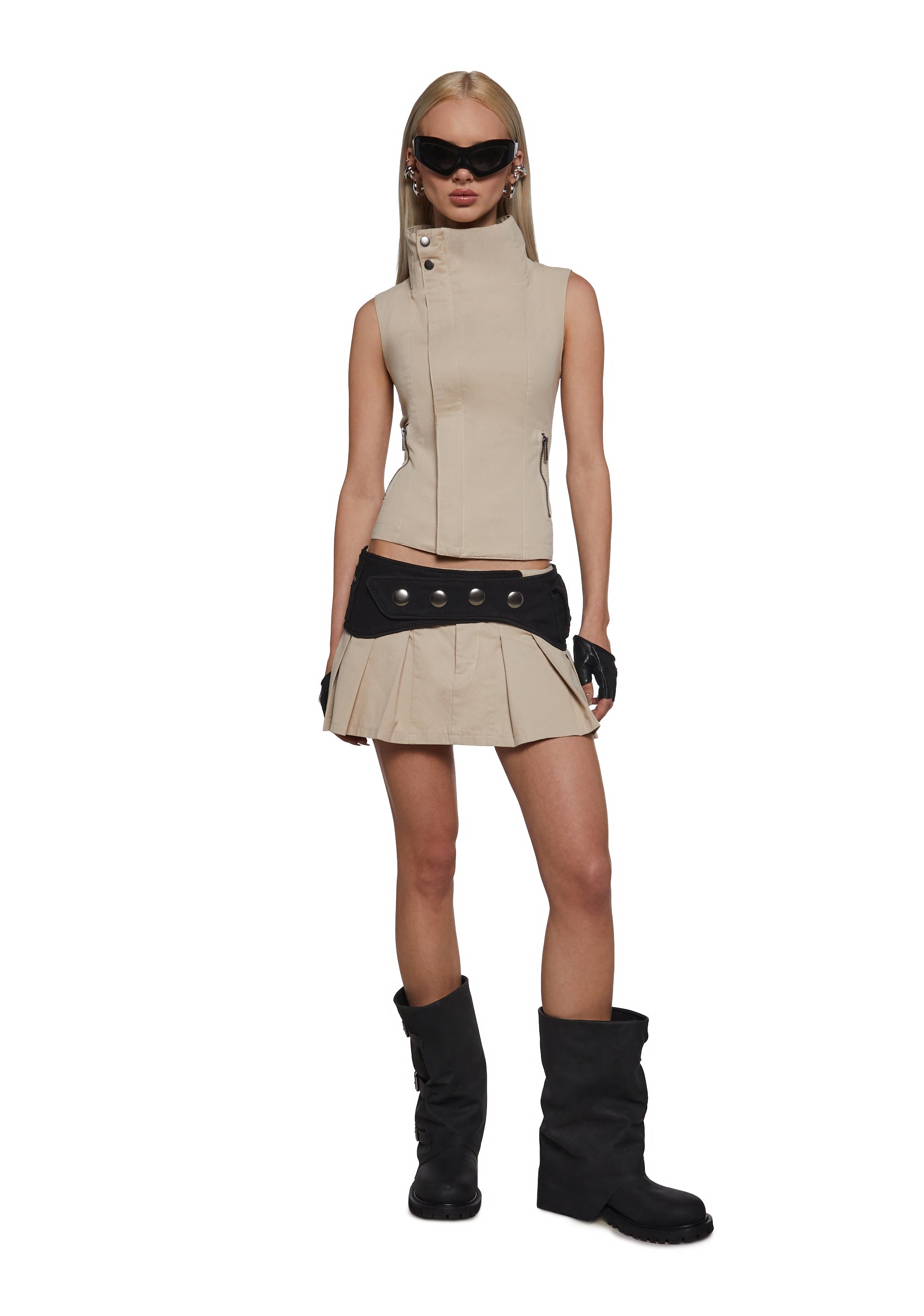Alternative view of Chambers Pleated Mini Skirt