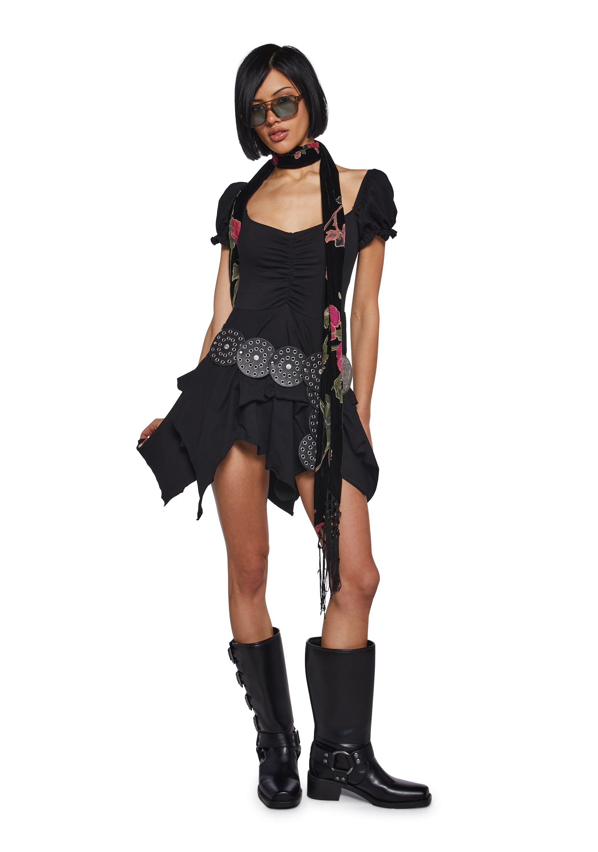 Alternative view of Chasin' Rainbows Mini Dress - Black