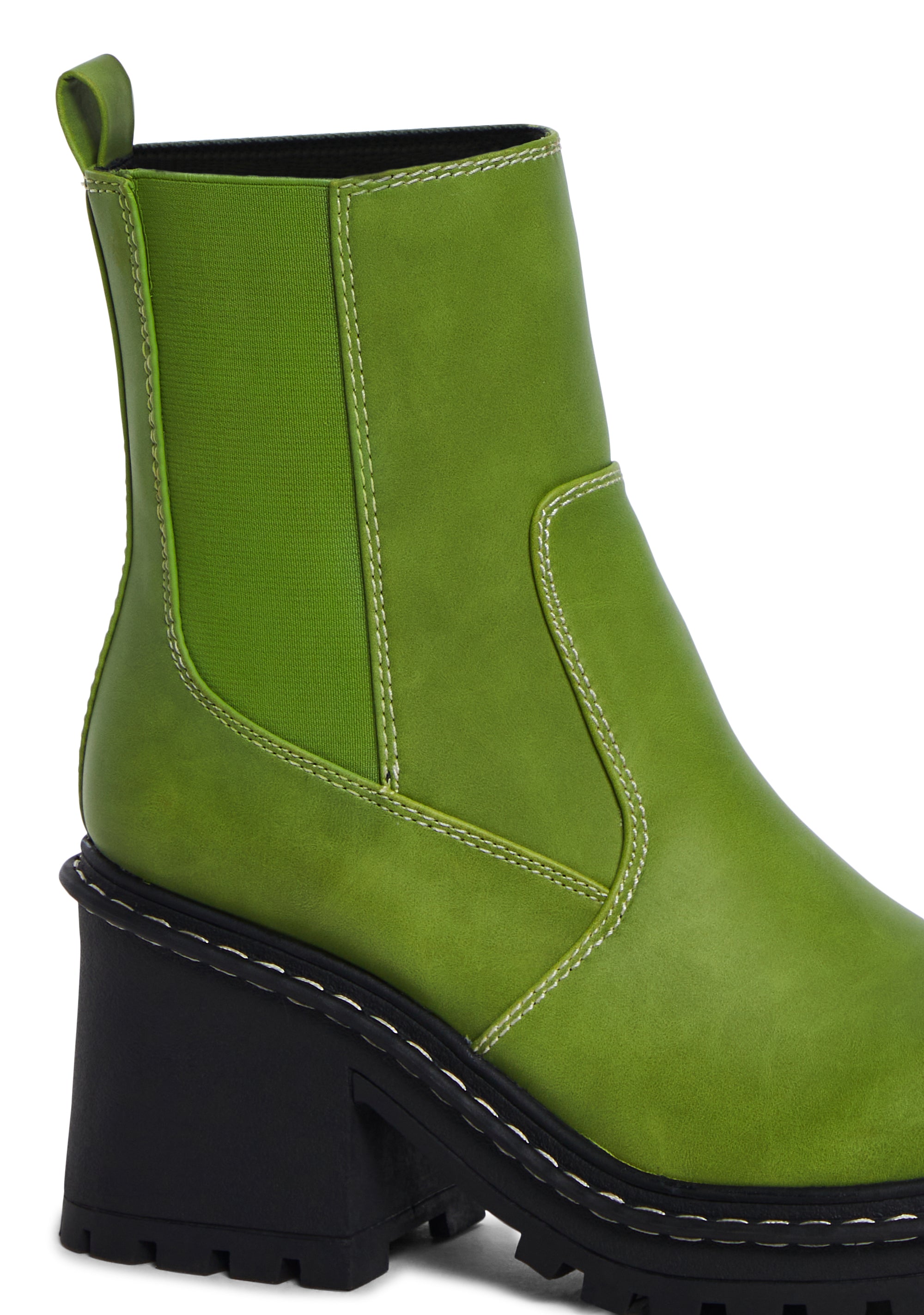 Alternative view of Off The Record Ankle Boots - Green