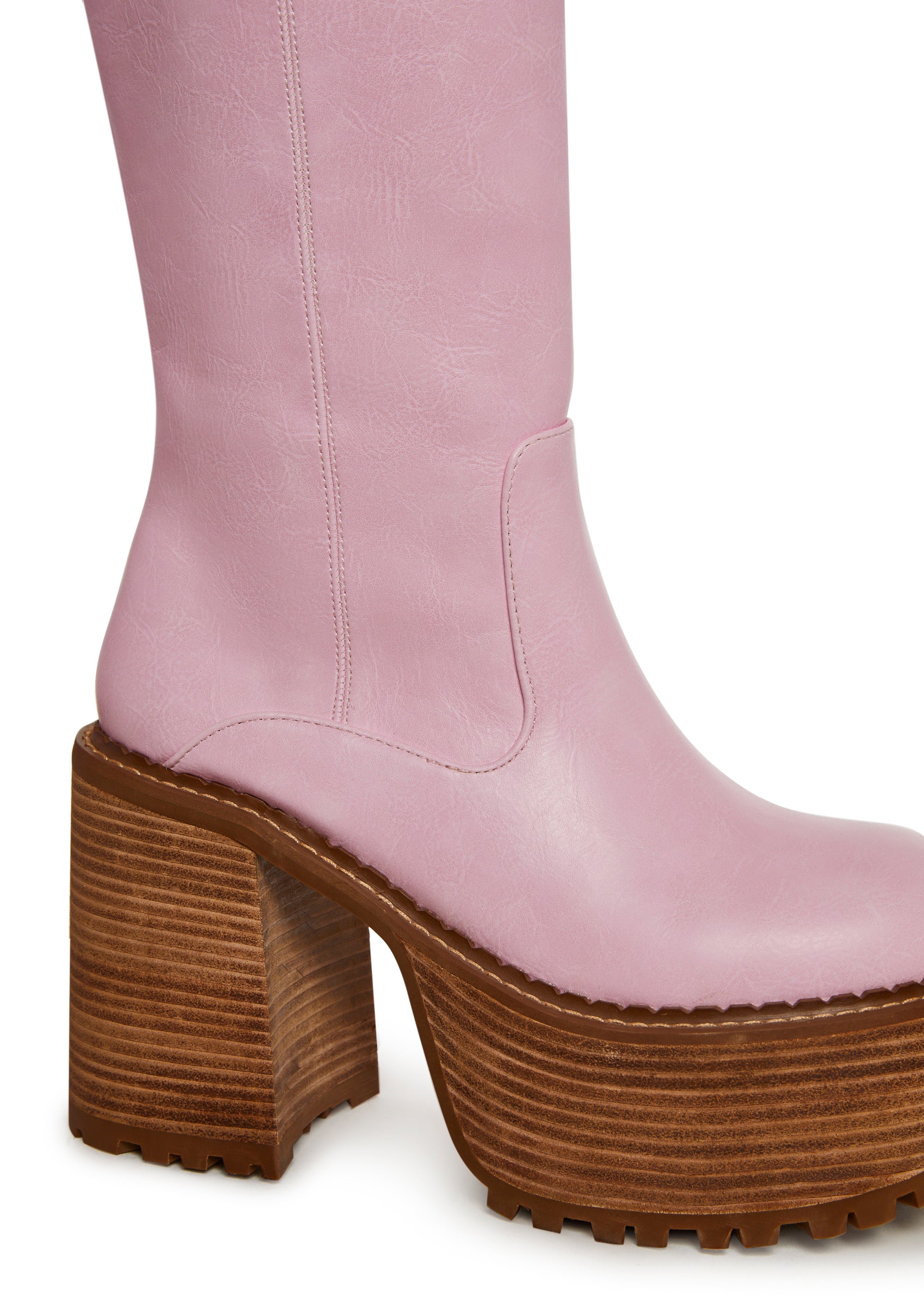 Alternative view of Vintage Soul Knee High Boots - Pink