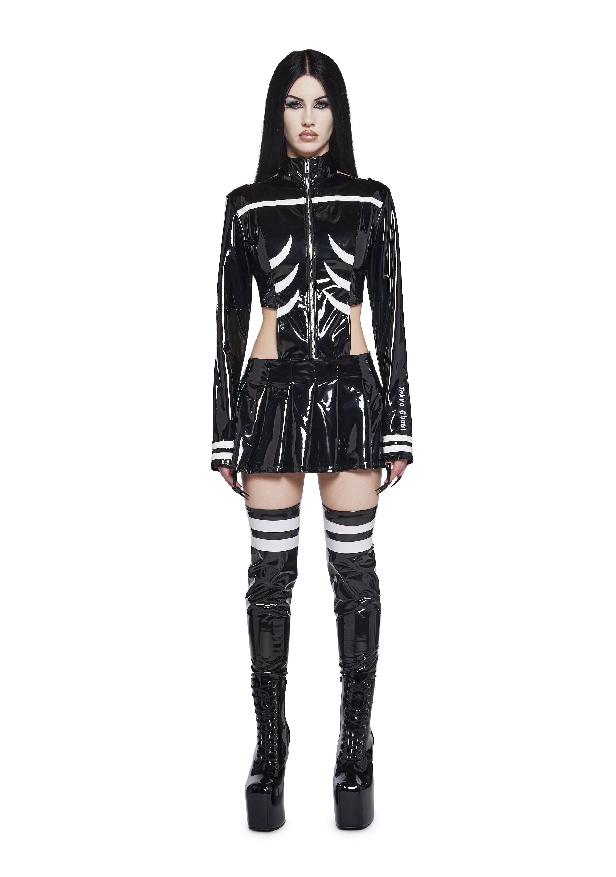 Alternative view of Kaneki Cosplay Mini Dress And Legwarmer Set