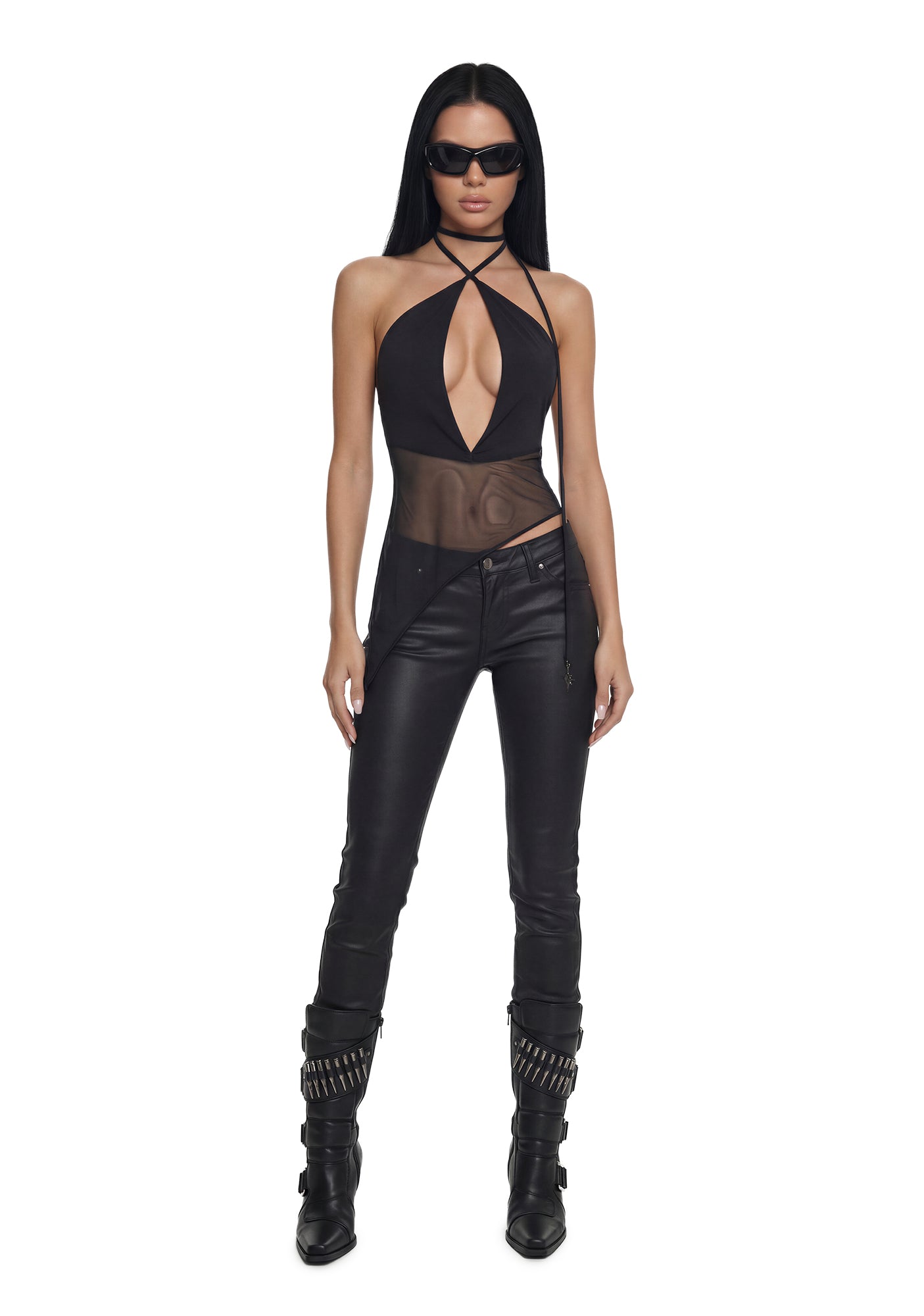 Alternative view of Analog  Asymmetrical Halter Top