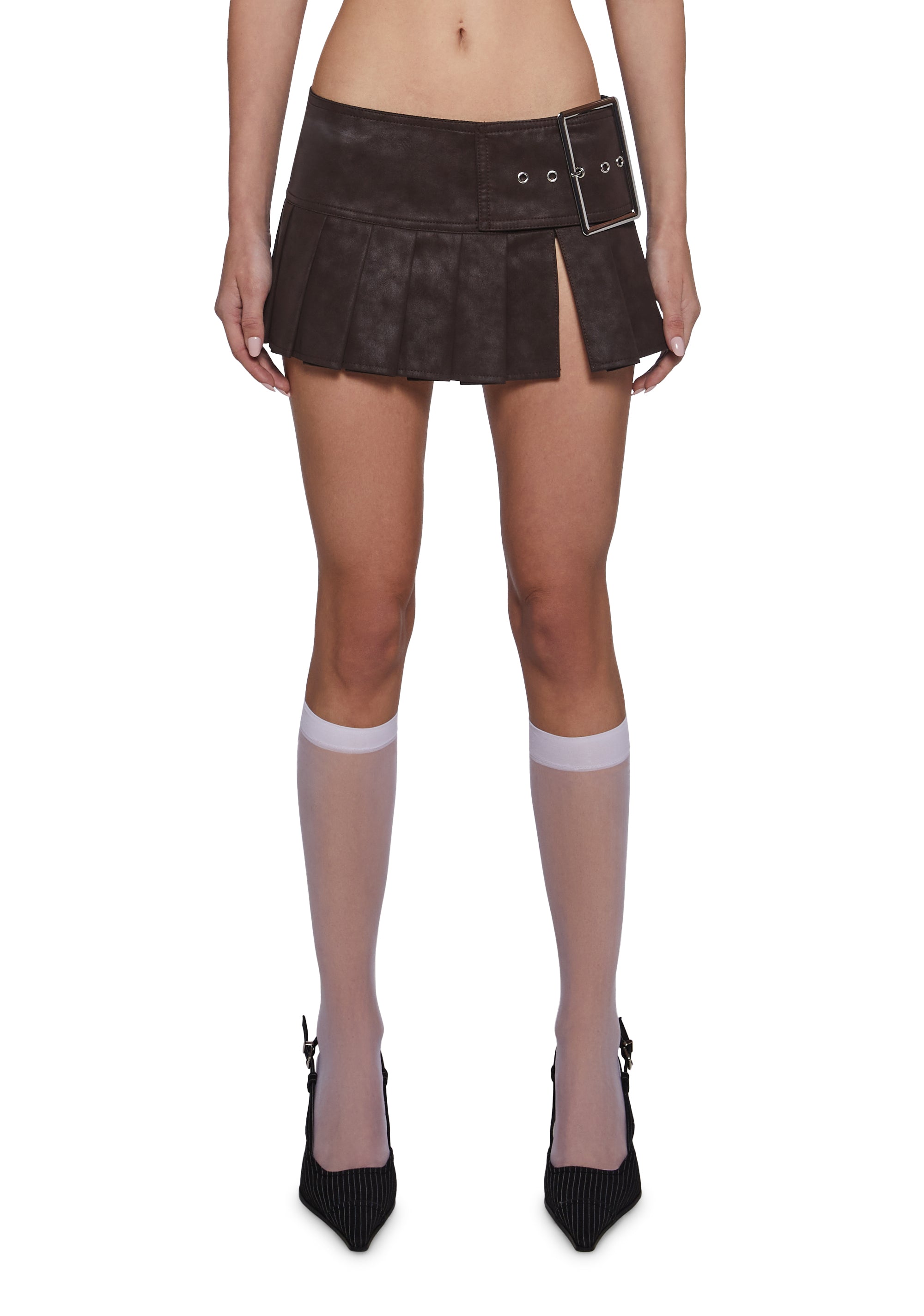 Viral Takeover Mini Skirt - Brown