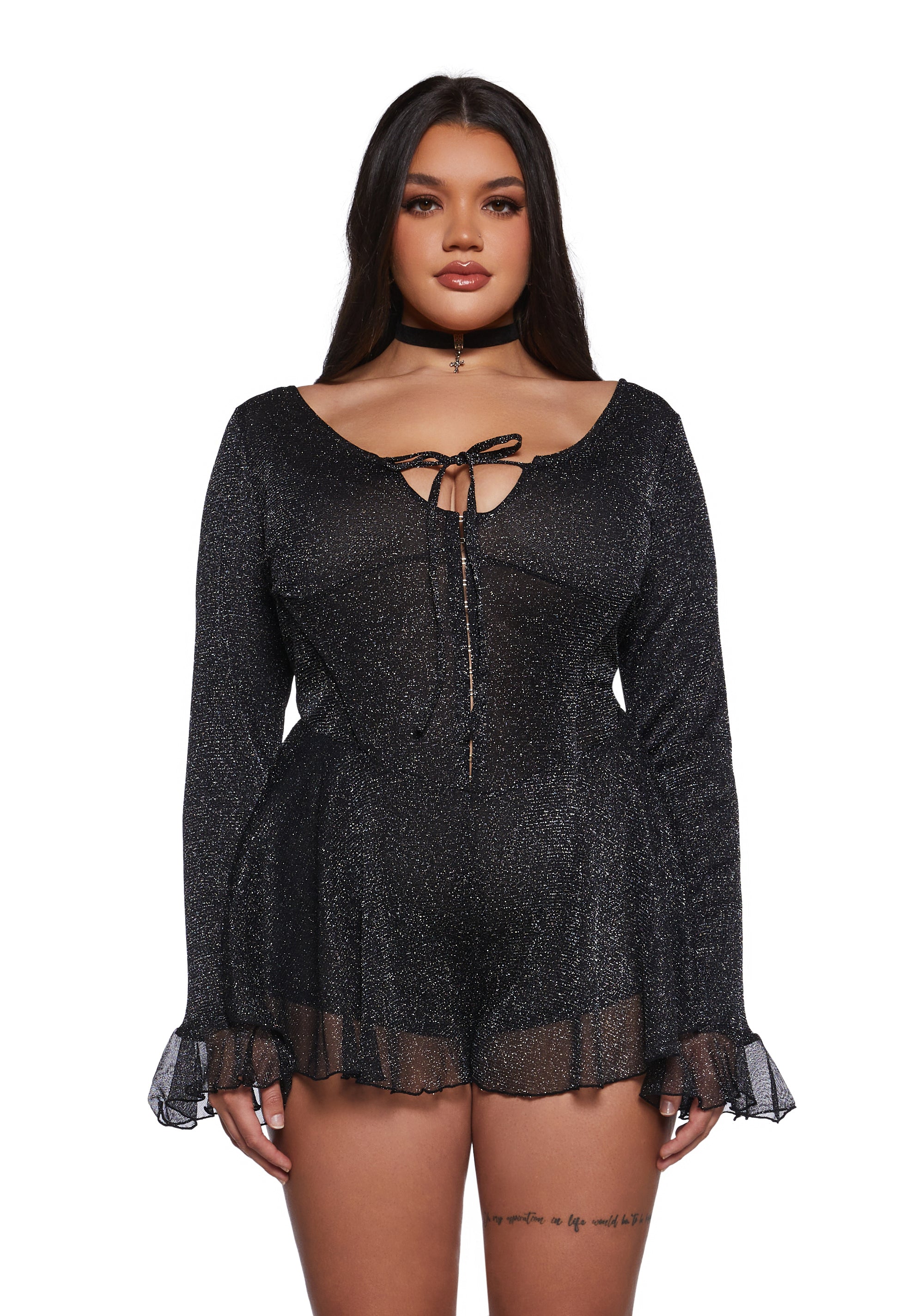 Alternative view of Ball Drop Glitter Playsuit