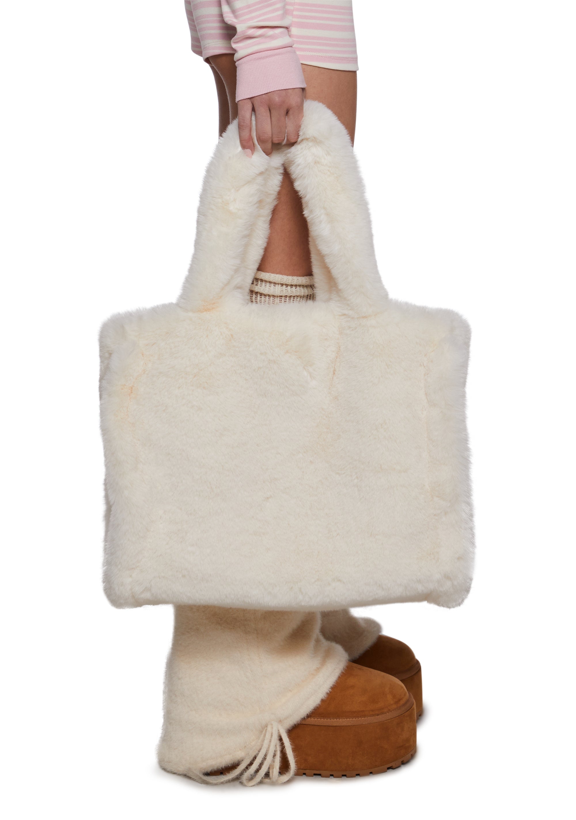 Alternative view of Cutie Pie Faux Fur Bag - White