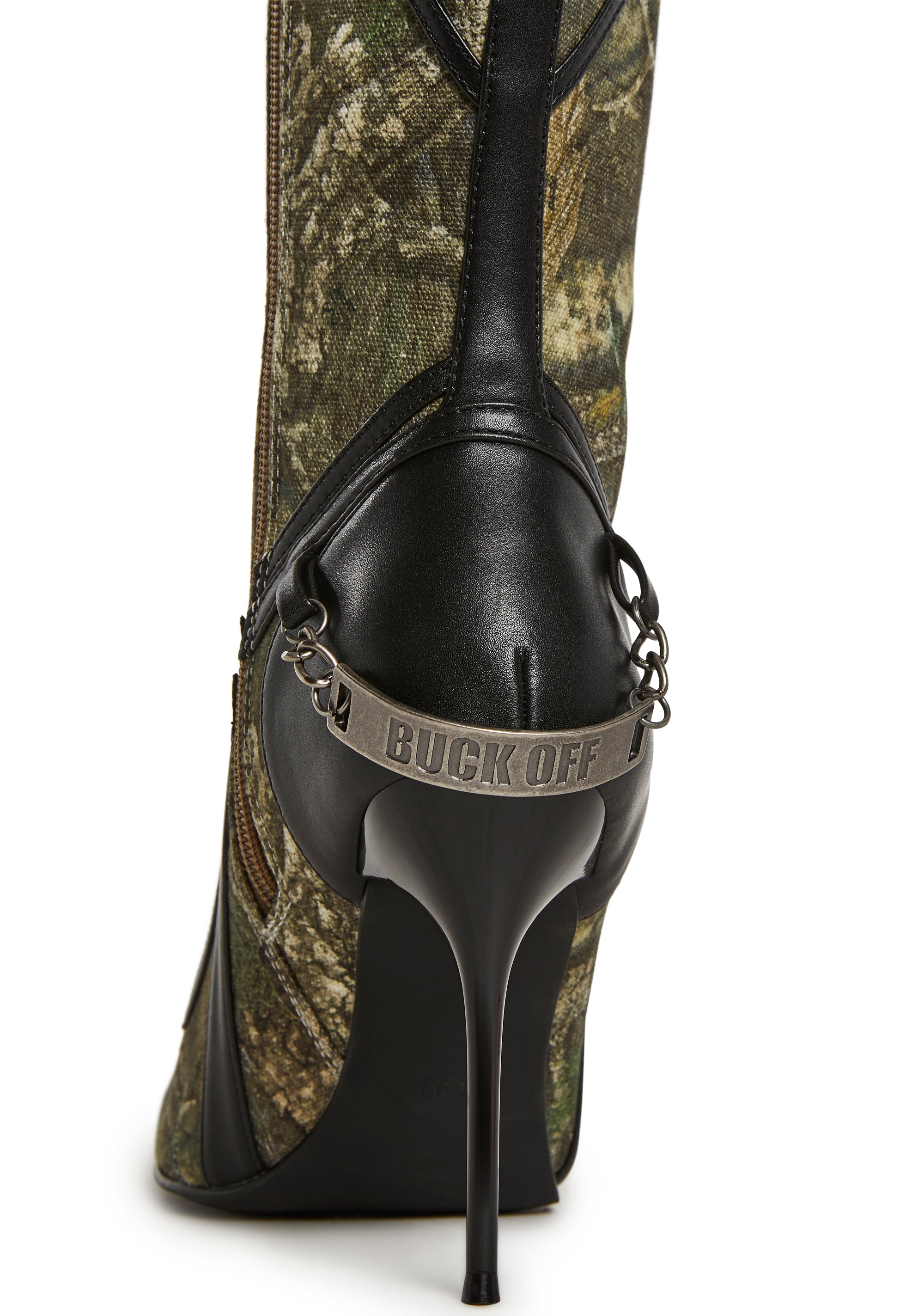 Alternative view of Camo Lace Up Heeled Boots