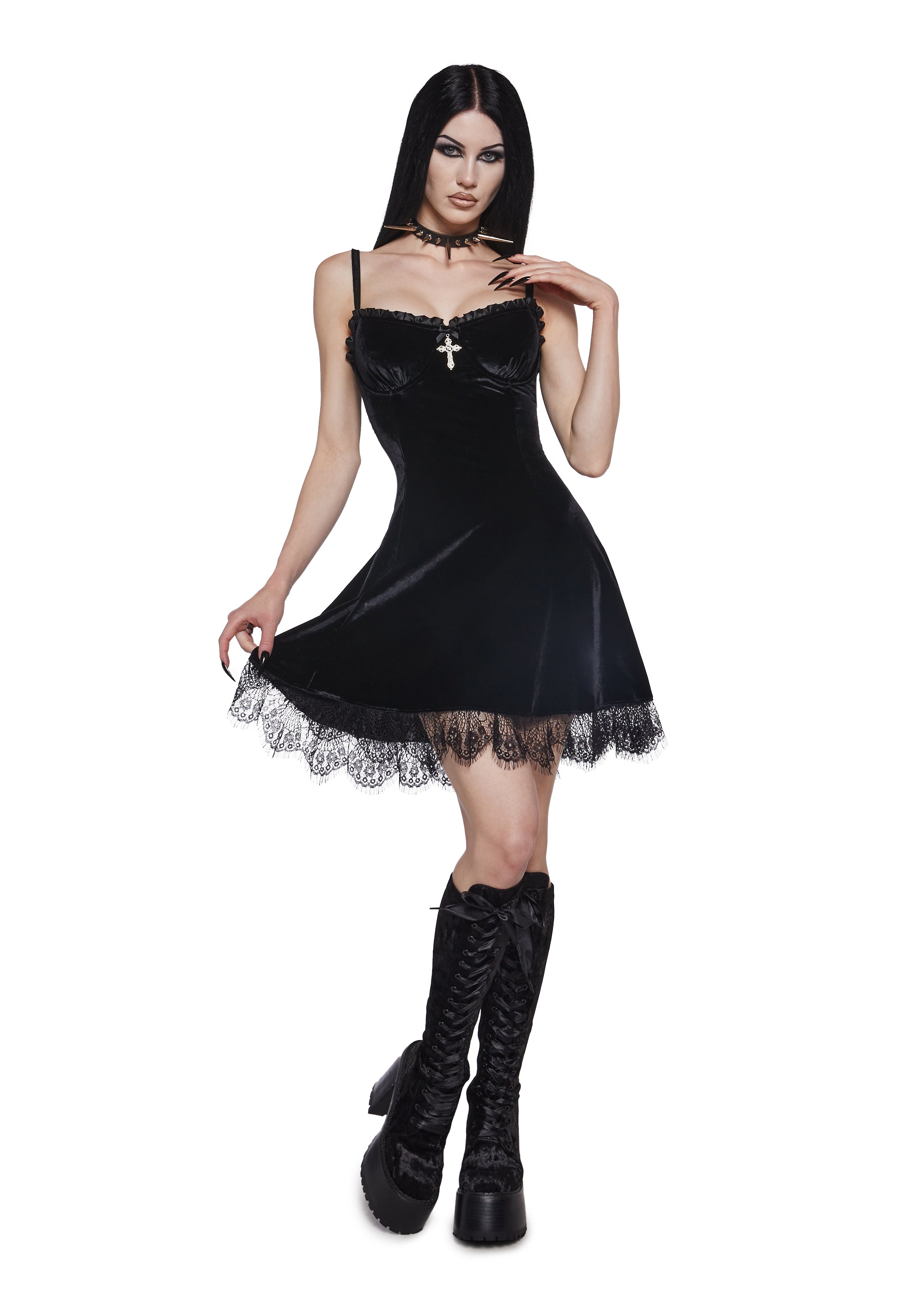 Alternative view of Midnight Blind Faith Velvet Dress